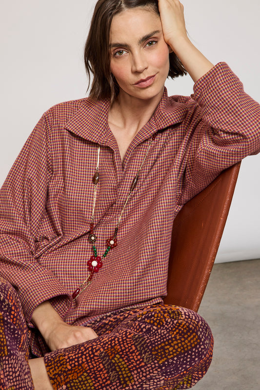 CHEMISE NANTUCKET PILOU CARREAUX MULTICOLORES