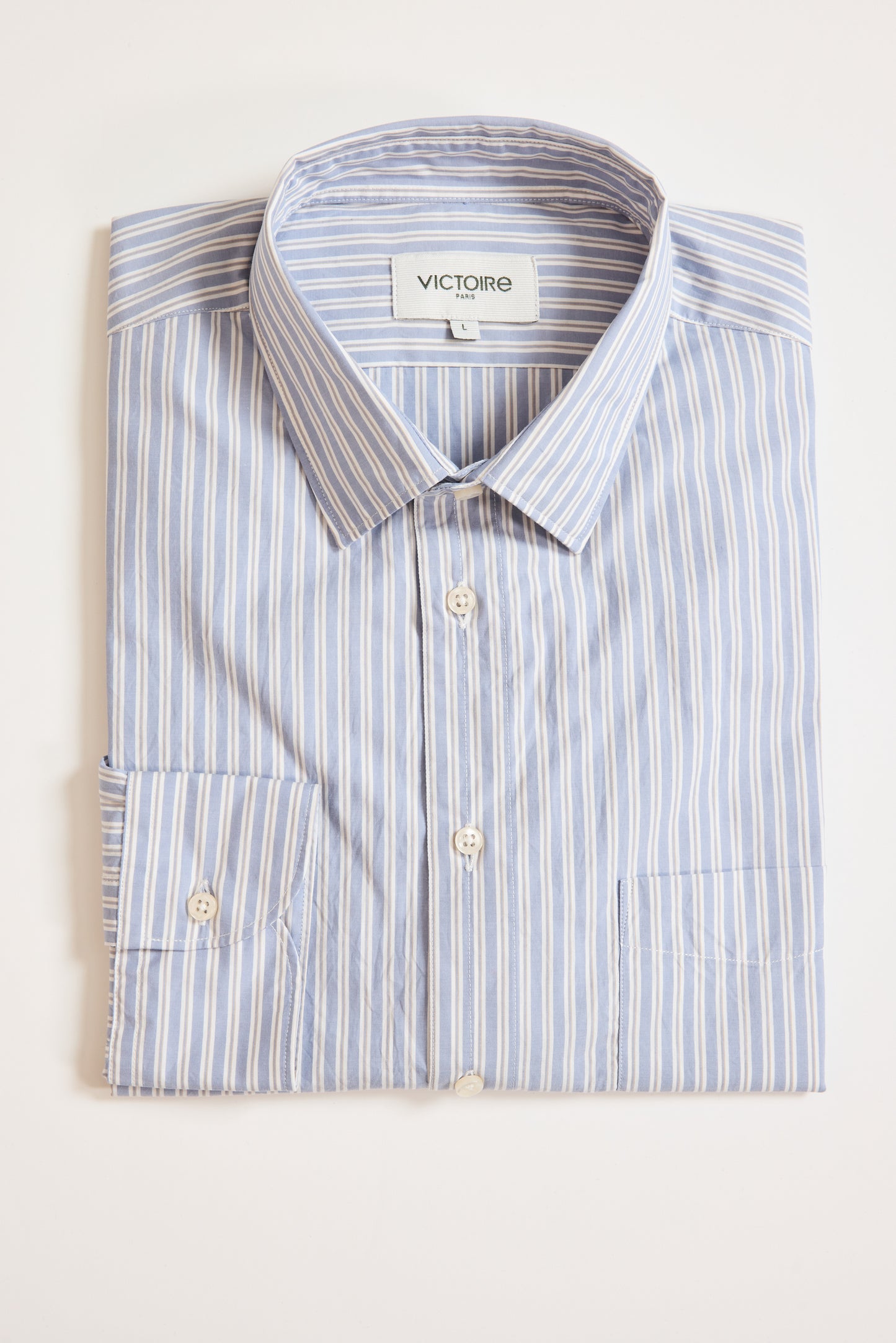 CHEMISE DROITE SPORT RAYURES BLEUES