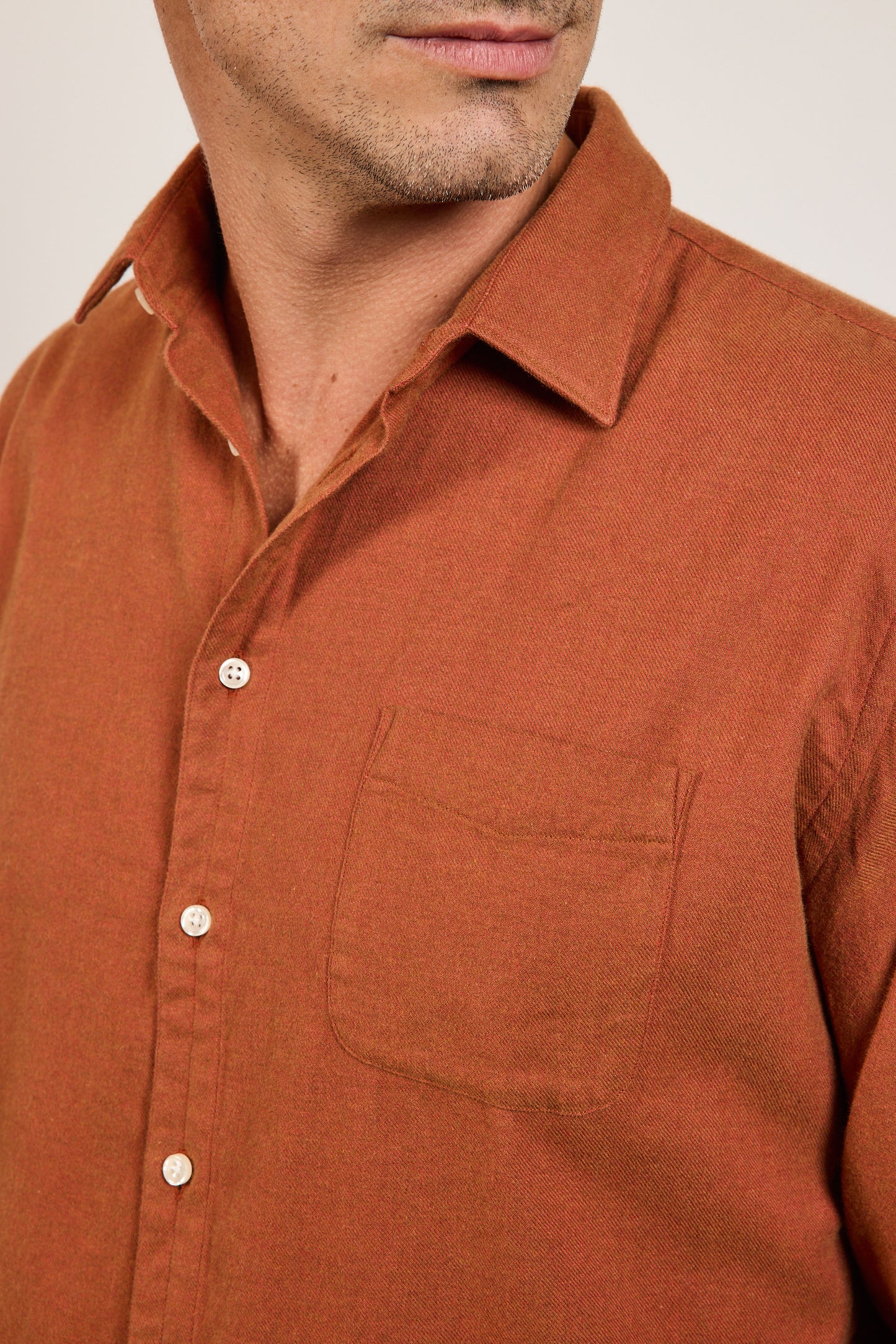 FLANNEL REGULAR SHIRT BRICK