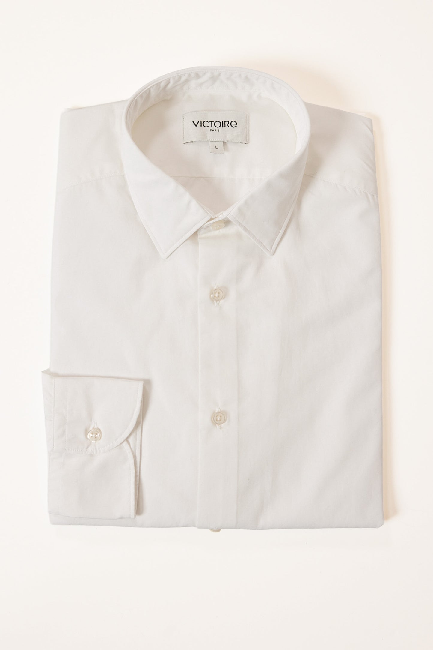SEMI SLIM SHIRT WHITE TWILL