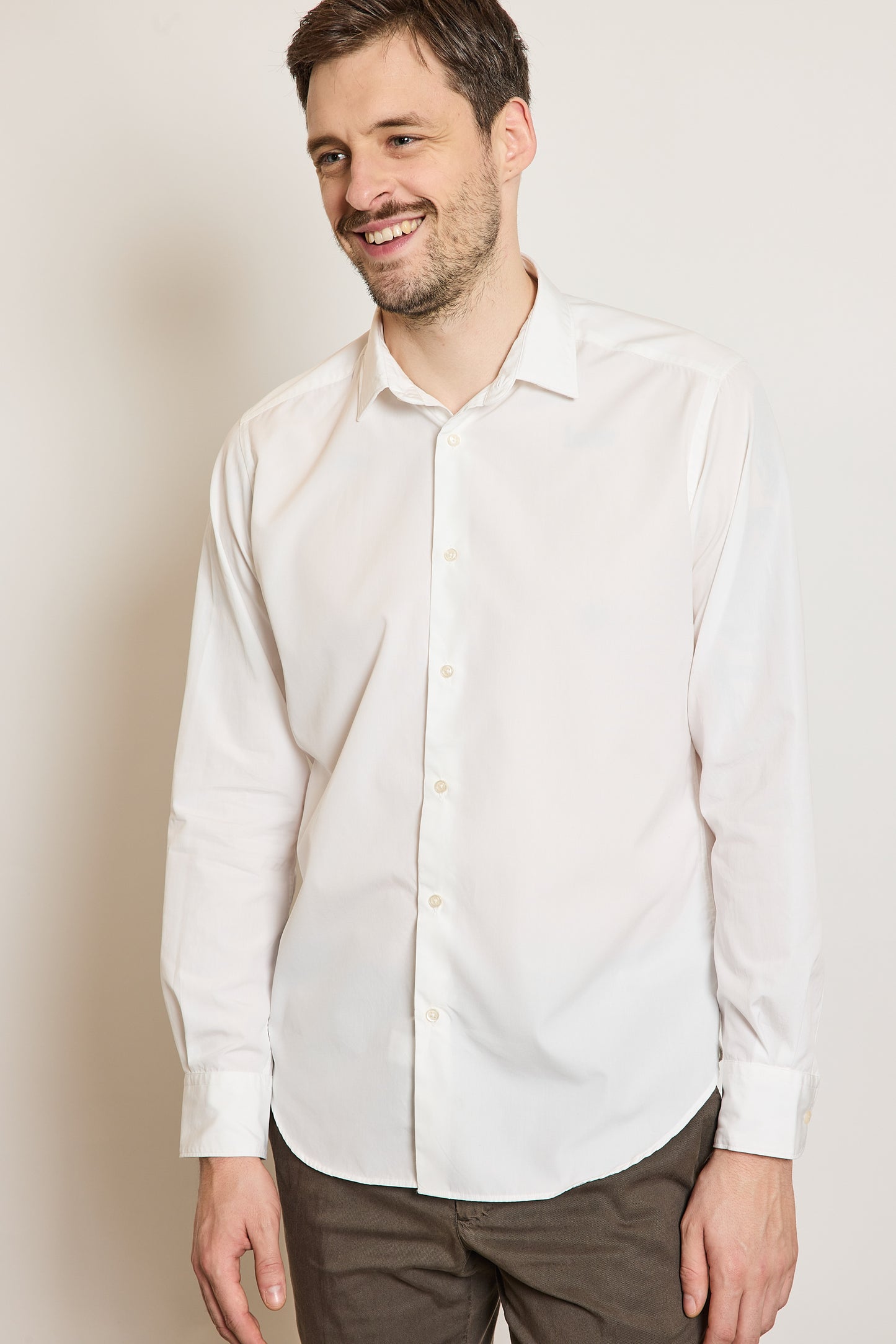 CHEMISE AJUSTÉE TWILL BLANCHE
