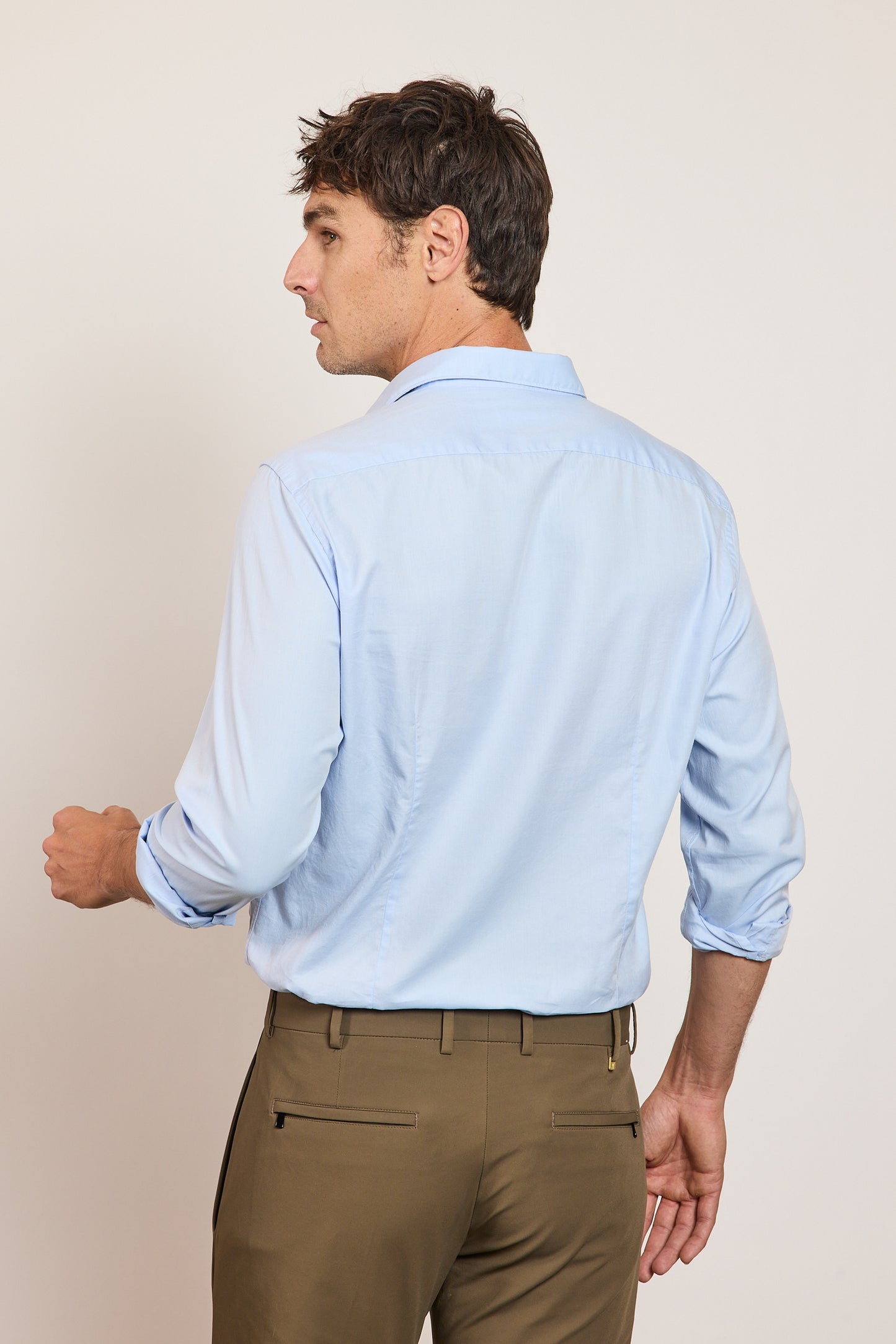 SEMI SLIM SHIRT BLUE TWILL
