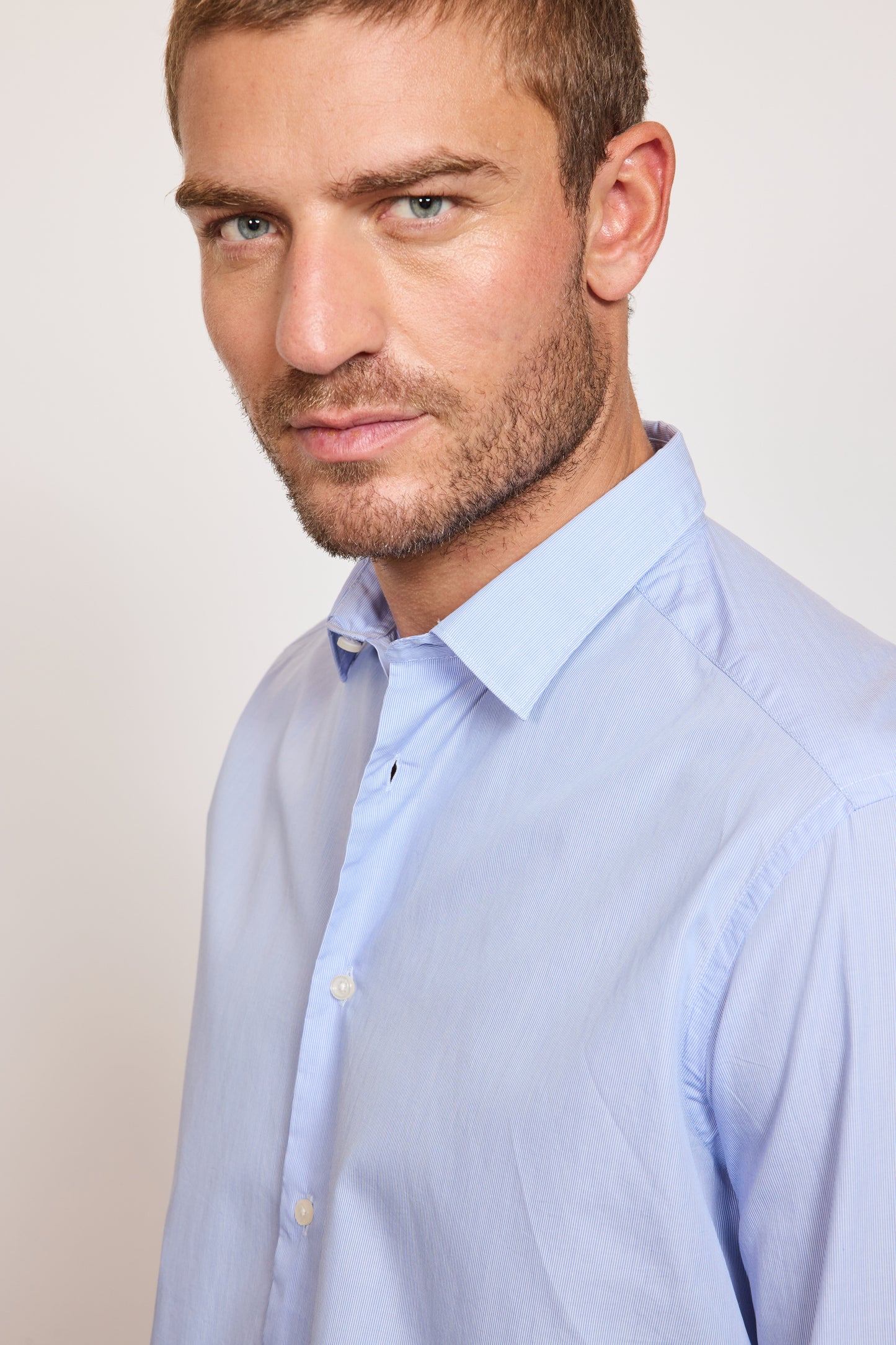 SEMI SLIM SHIRT MINI STRIPES