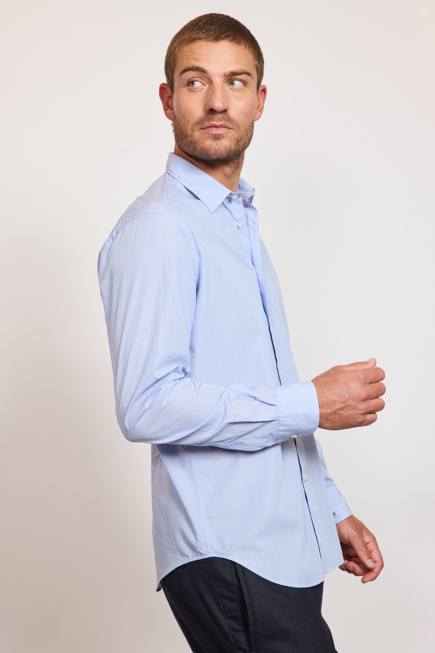 SEMI SLIM SHIRT MINI STRIPES