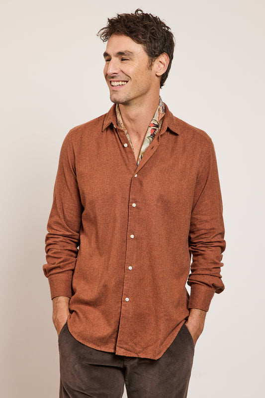 CHEMISE AJUSTÉE PILOU CUIVRE