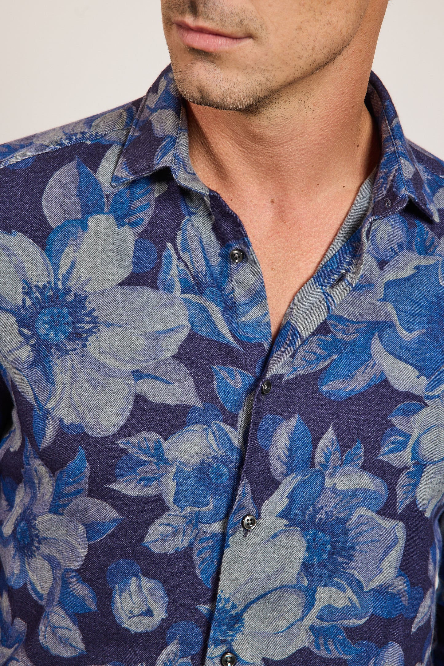 SEMI SLIM SHIRT FLOWERS