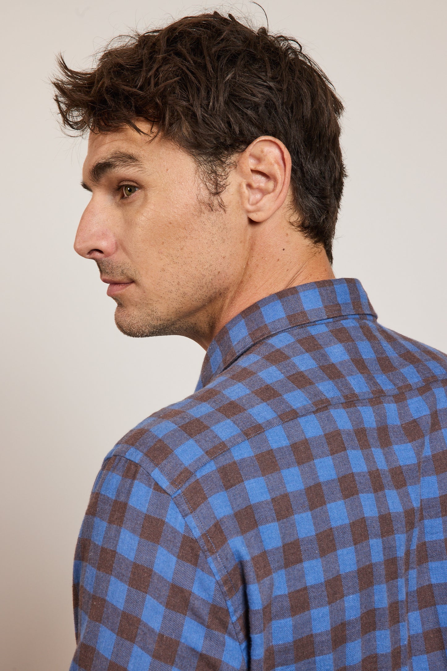SEMI SLIM SHIRT BLUE CHECKS