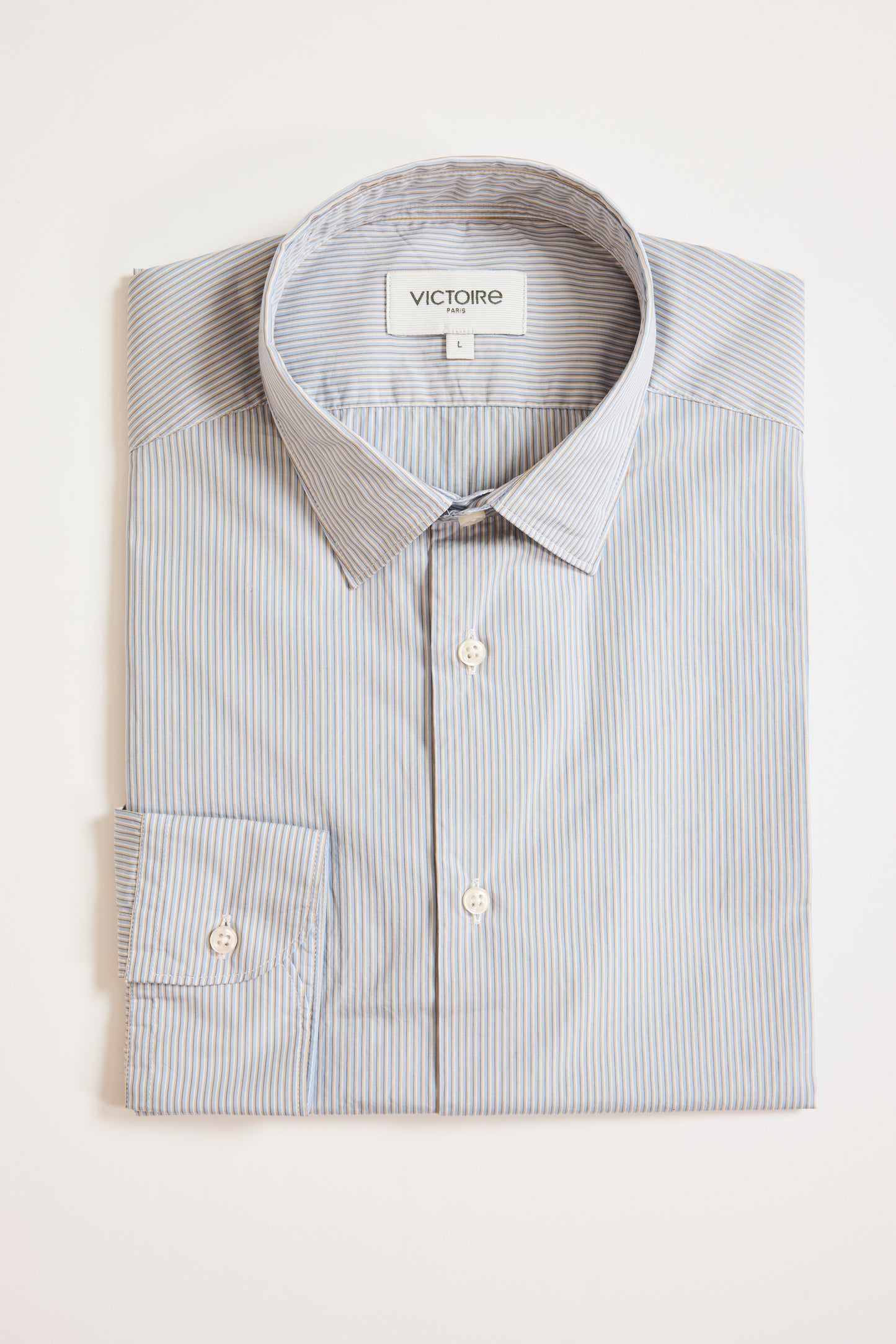 CHEMISE AJUSTÉE SPORT RAYURES BLEUES