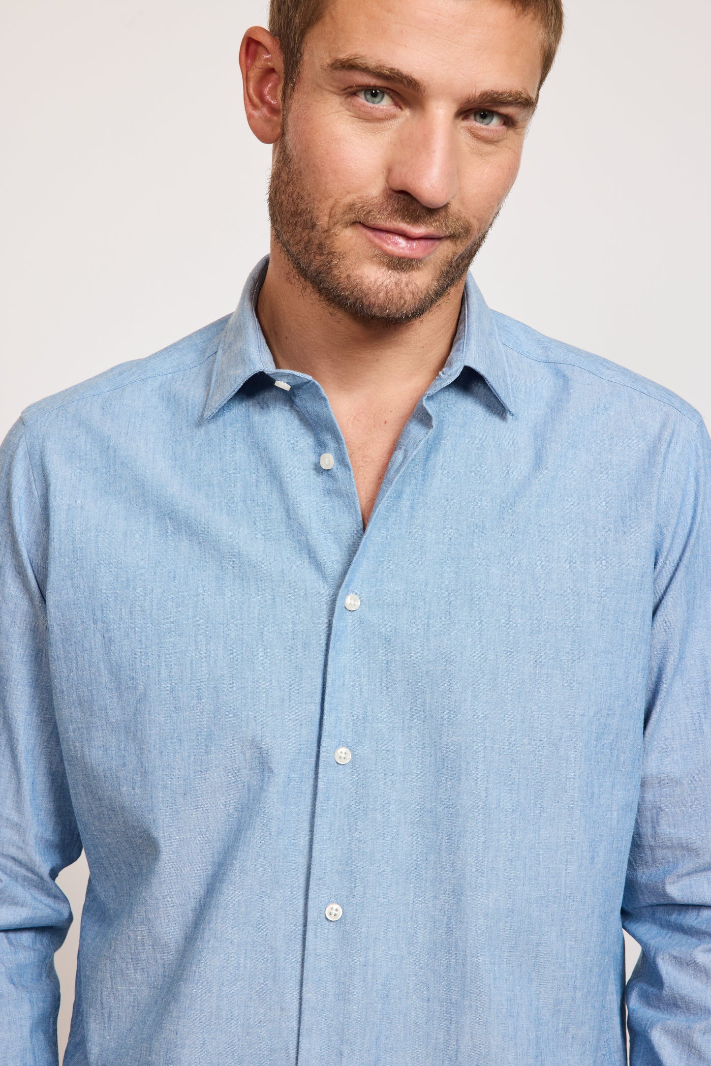 JEAN SEMI SLIM SHIRT BLUE