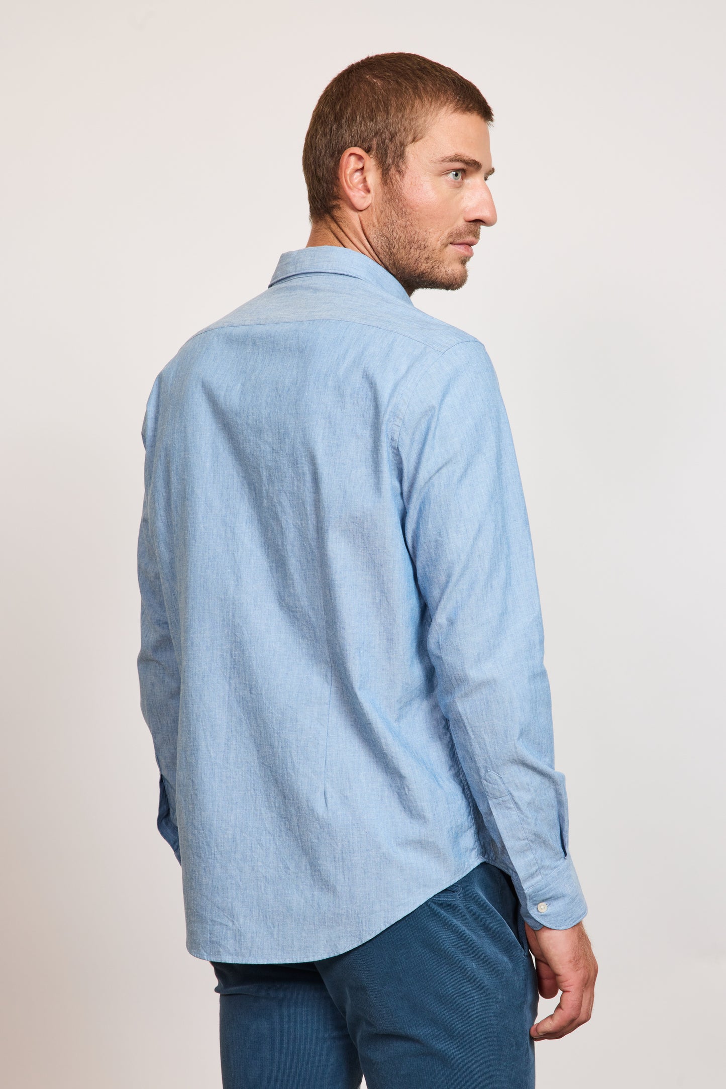 JEAN SEMI SLIM SHIRT BLUE