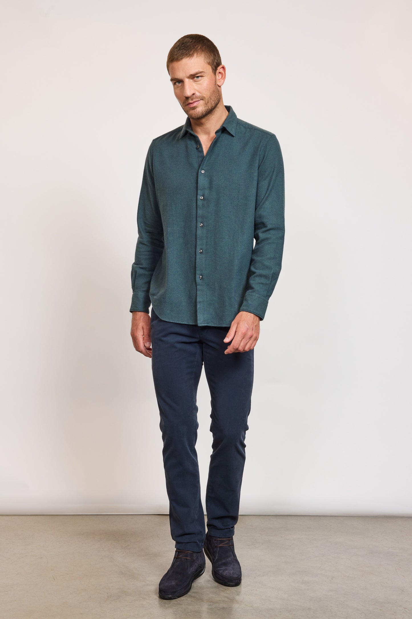 ORGANIC SEMI SLIM SHIRT PINE