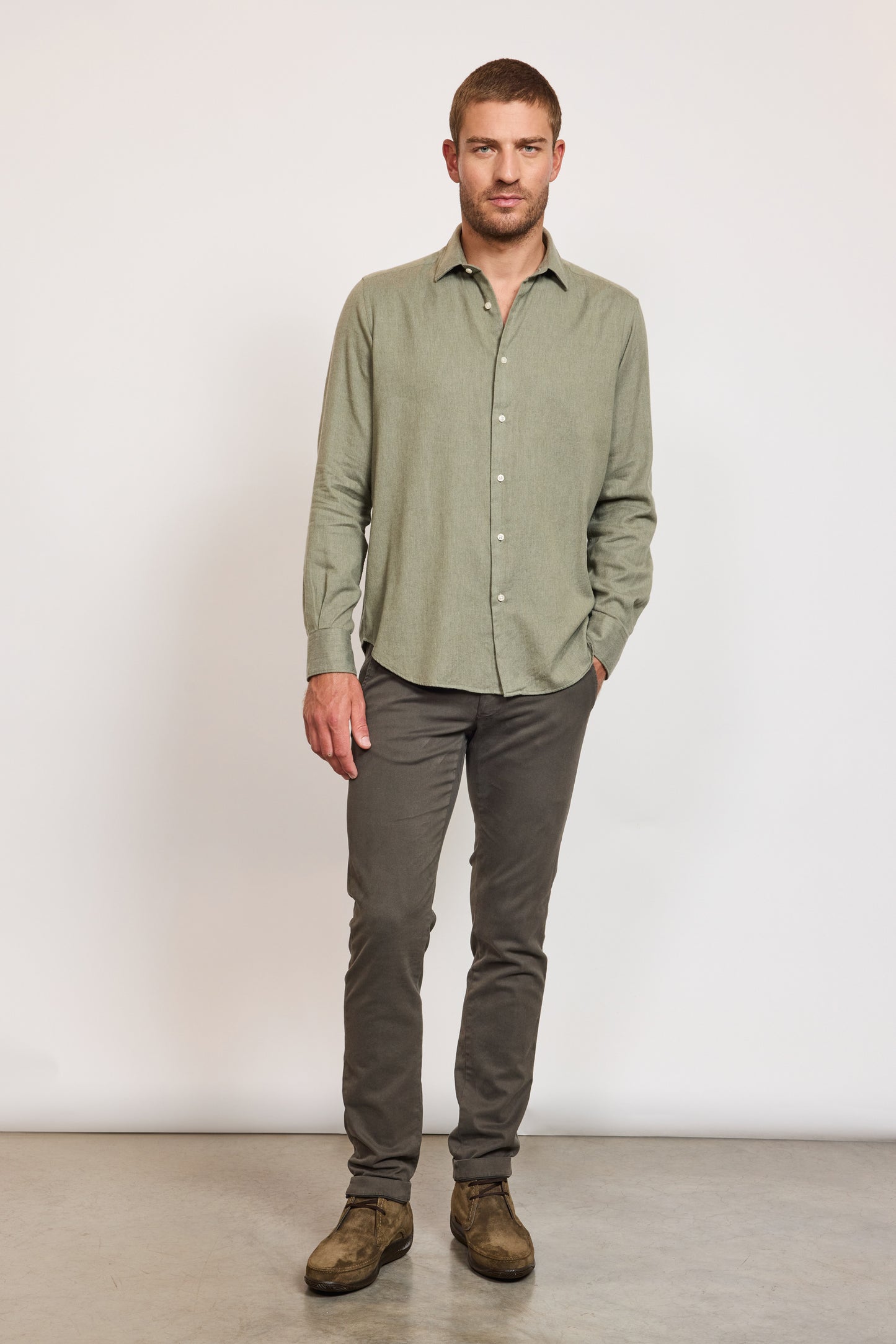 PANTALON DIAGONALE CHOCOLAT