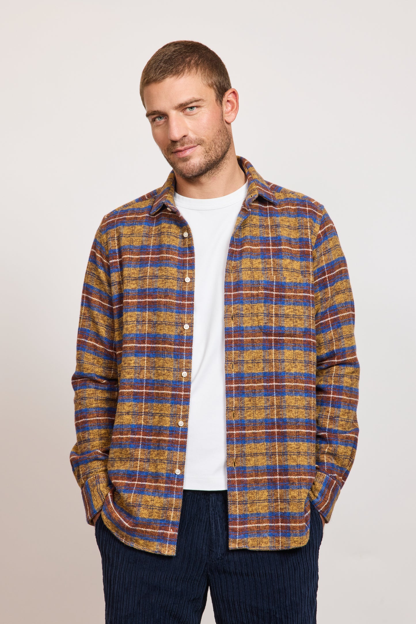 NAVAJO SEMI SLIM SHIRT SAFFRON