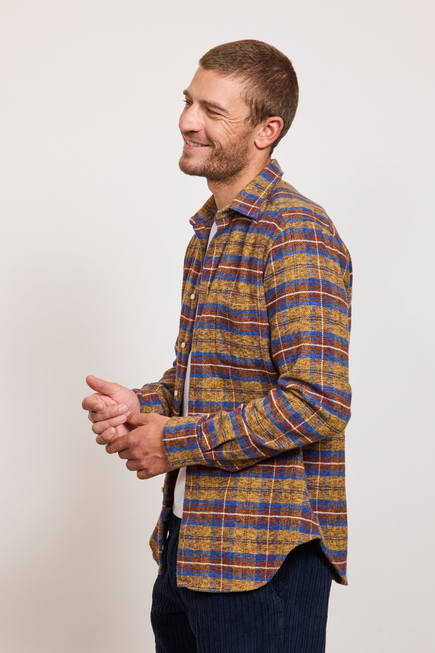 NAVAJO SEMI SLIM SHIRT SAFFRON