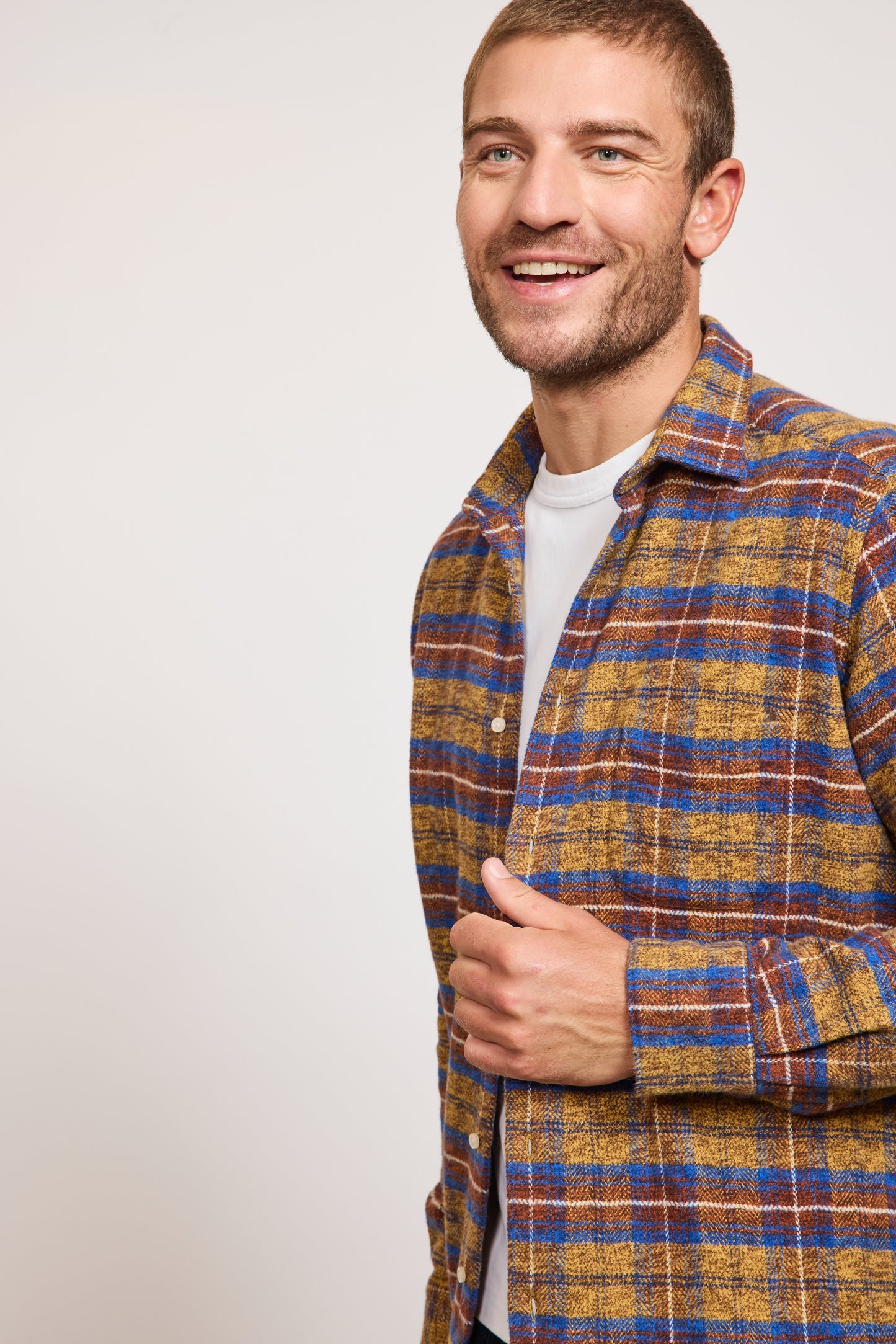 NAVAJO SEMI SLIM SHIRT SAFFRON