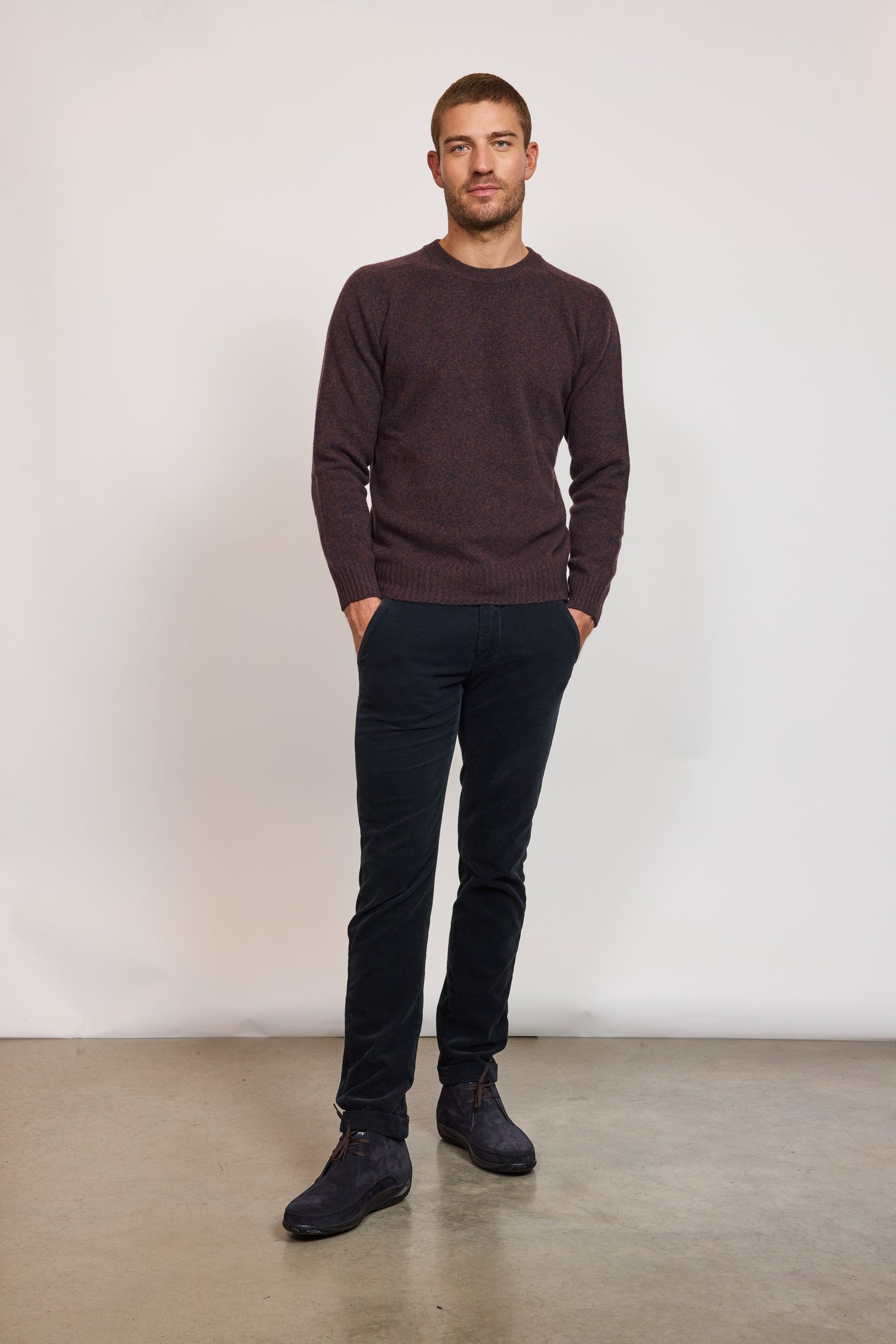 WOOL AND CASHMERE SWEATER INDIGO