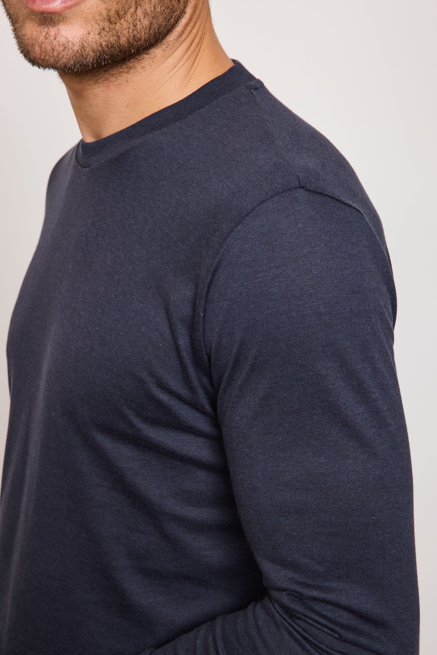 PULL EN LYOCELL ET COTON MARINE