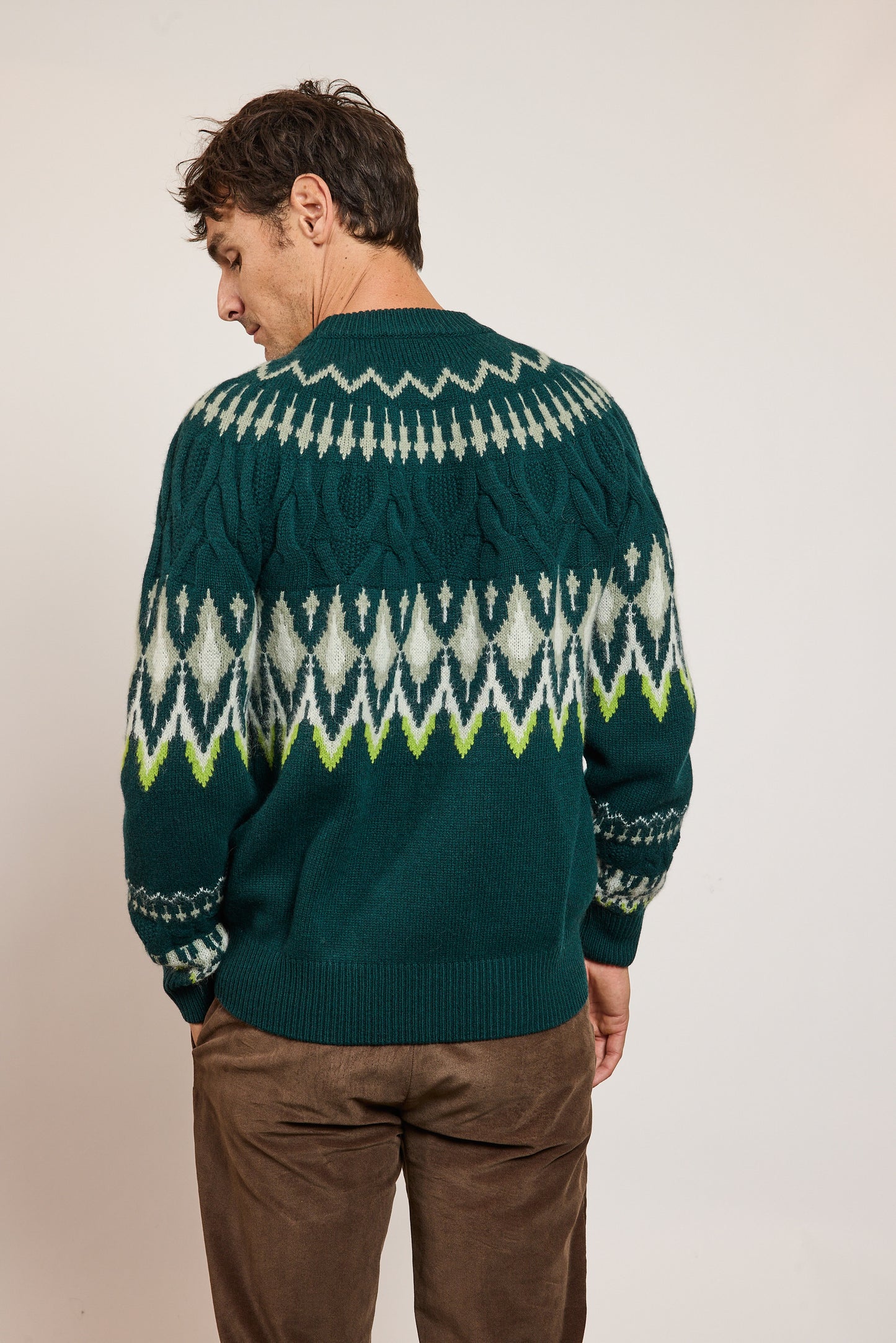 JACQUARD SWEATER GREEN