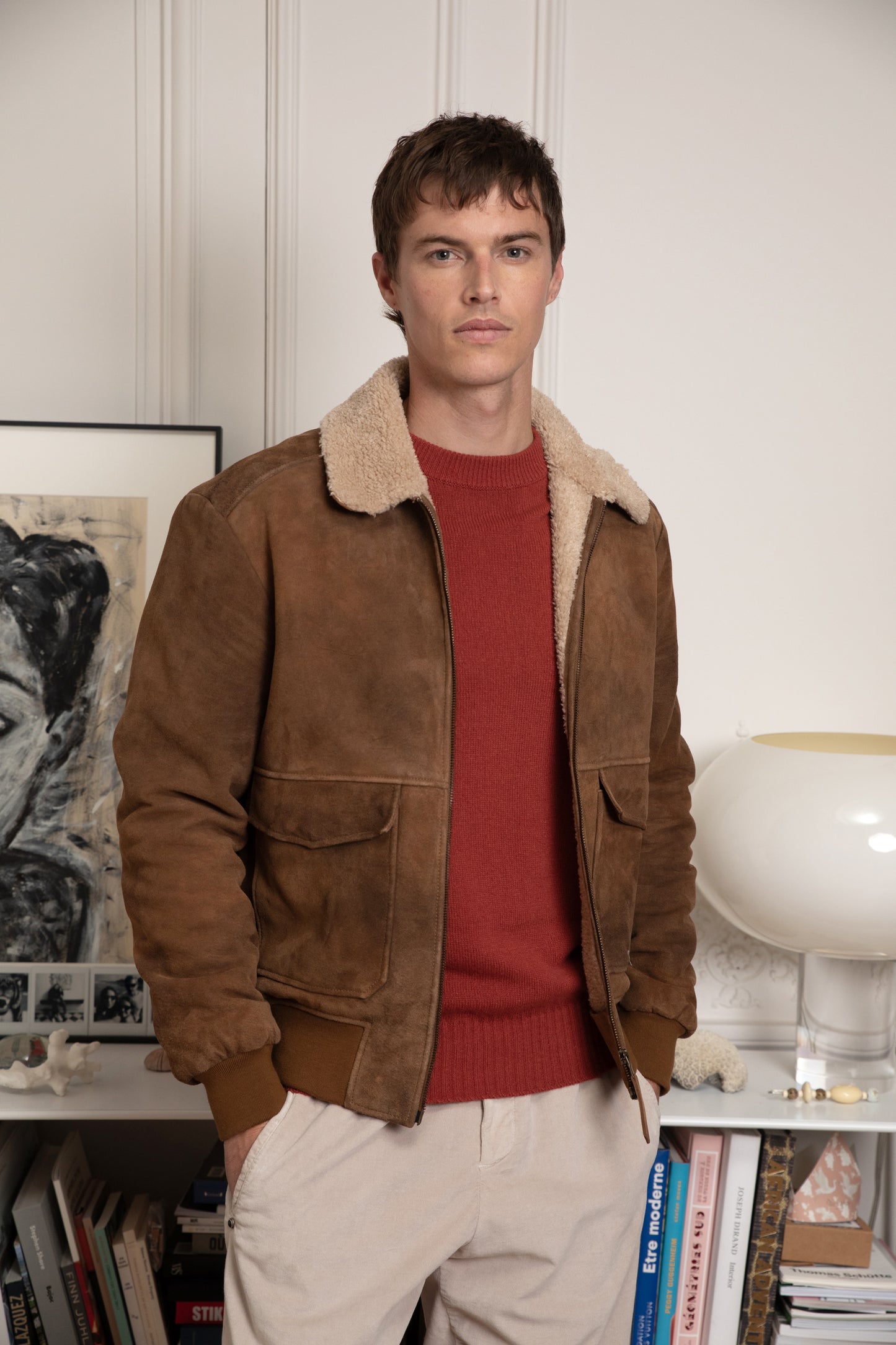 ECO FUR SUEDE JACKET CAMEL