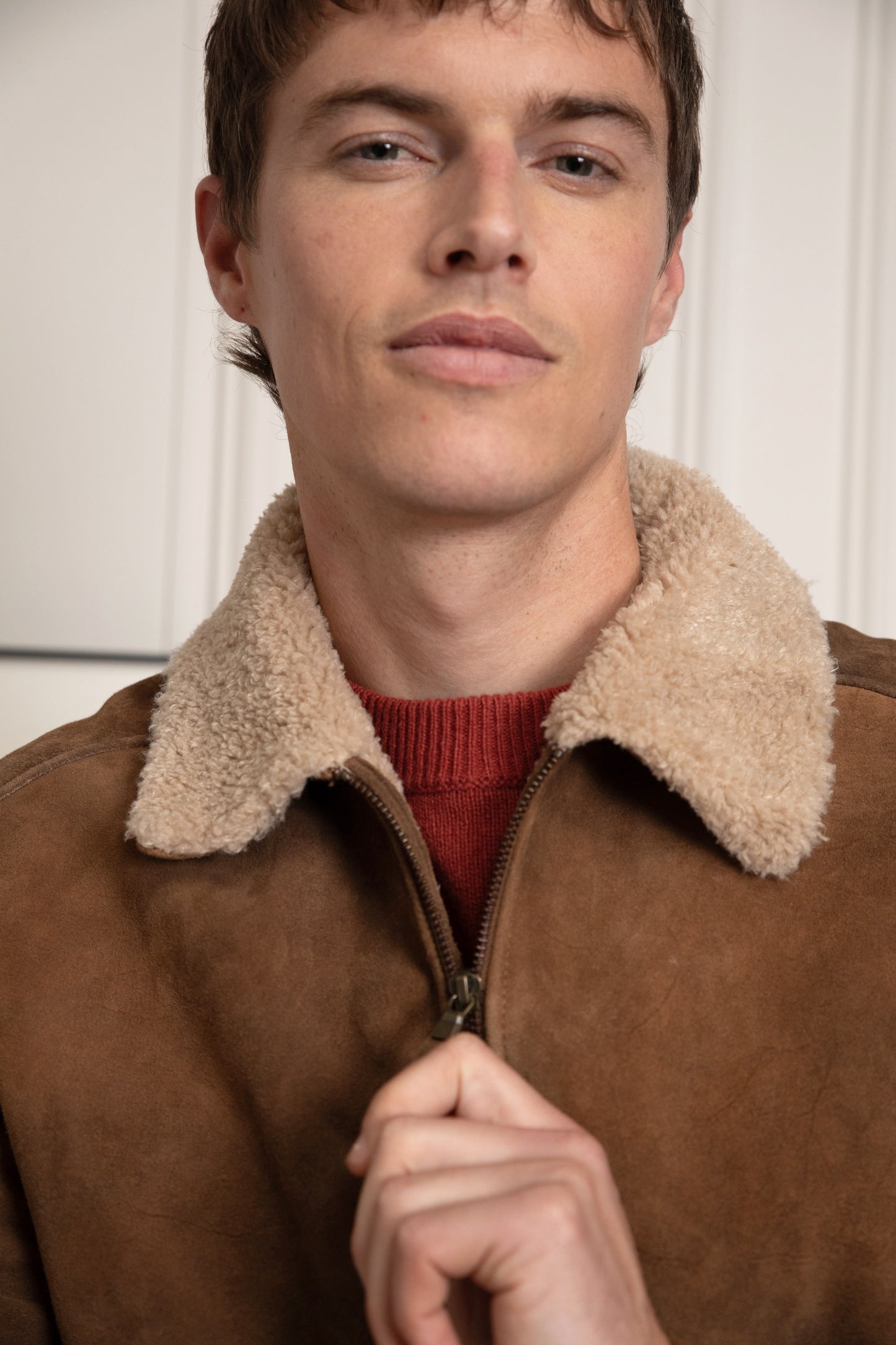 ECO FUR SUEDE JACKET CAMEL