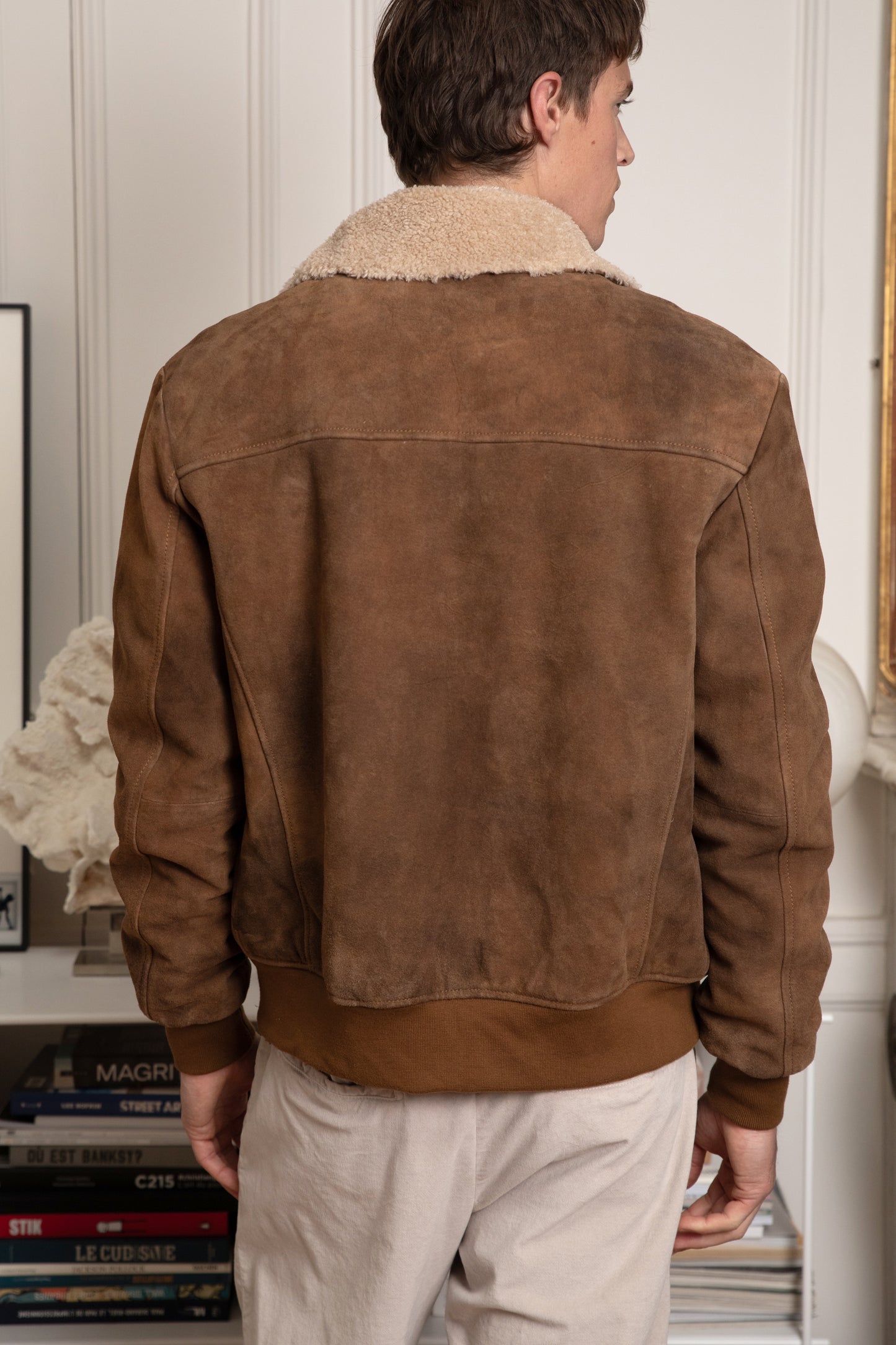 ECO FUR SUEDE JACKET CAMEL