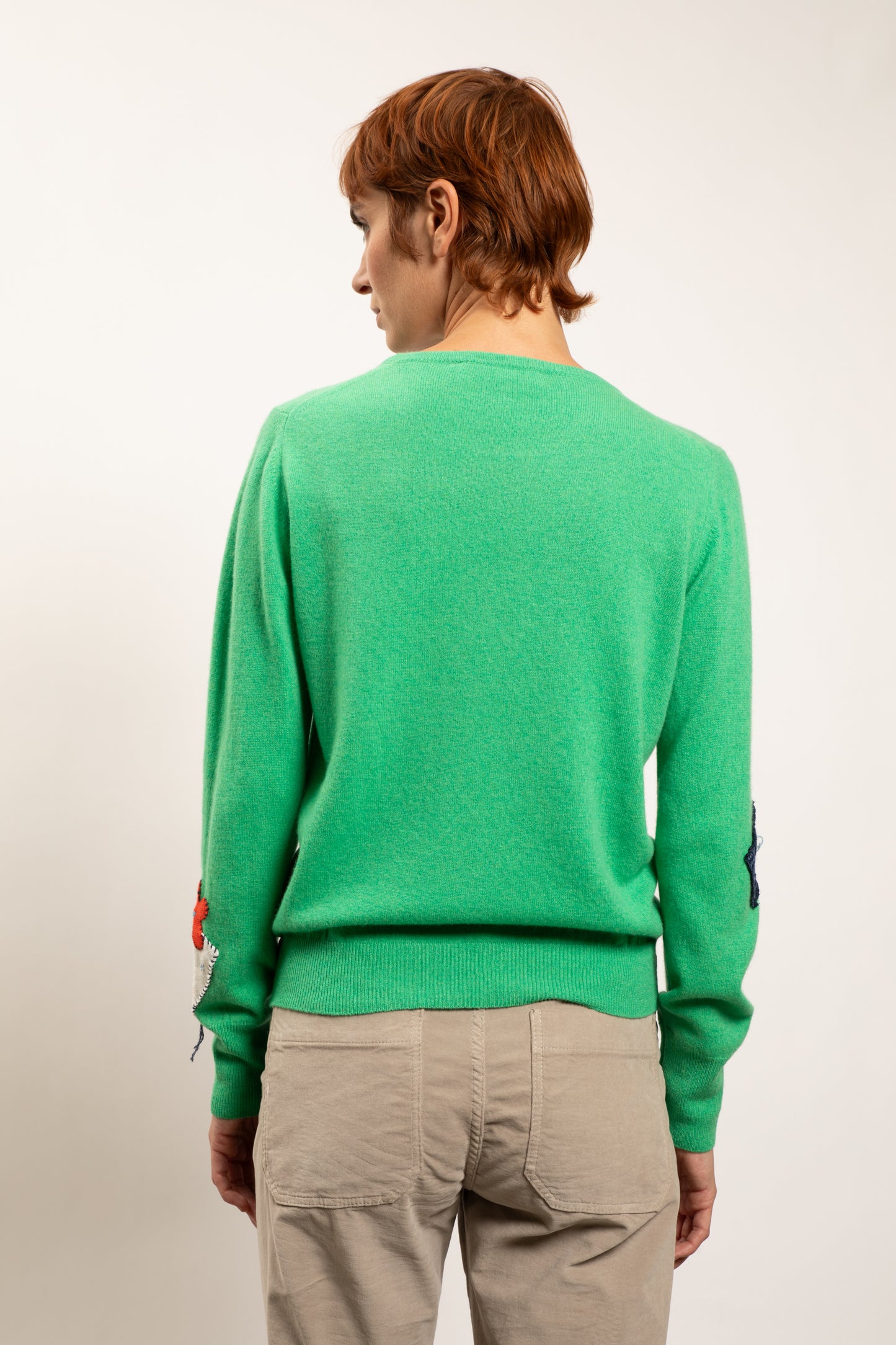 WOOL CASHMERE SWEATER GREEN