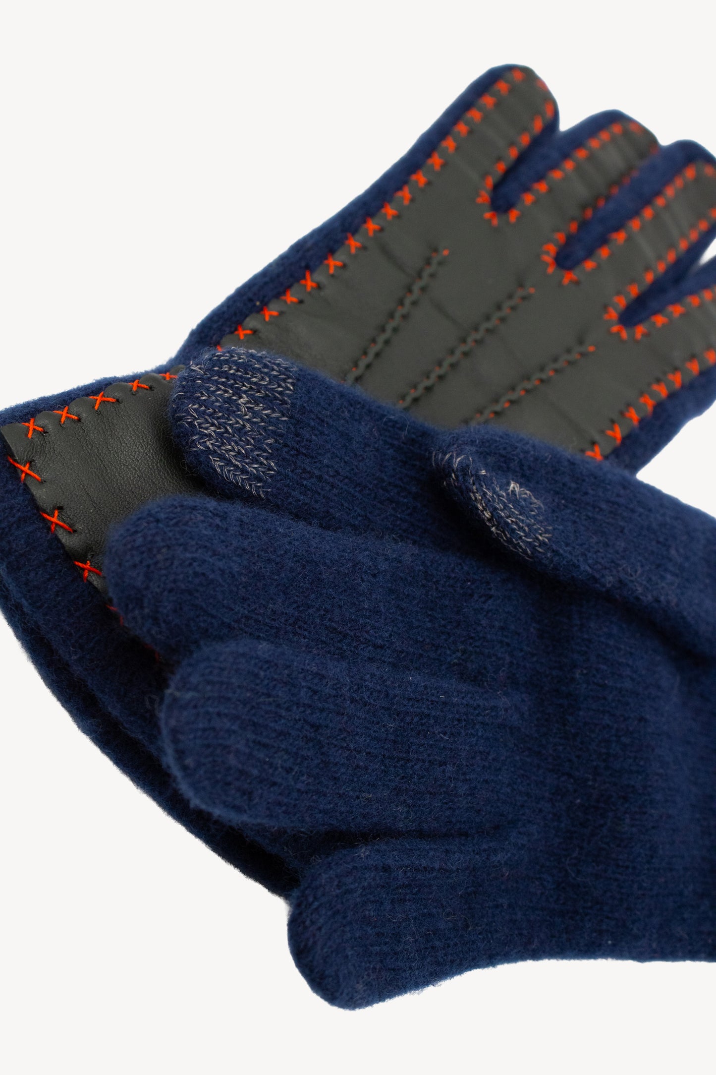 BI-MATERIAL GLOVES NAVY