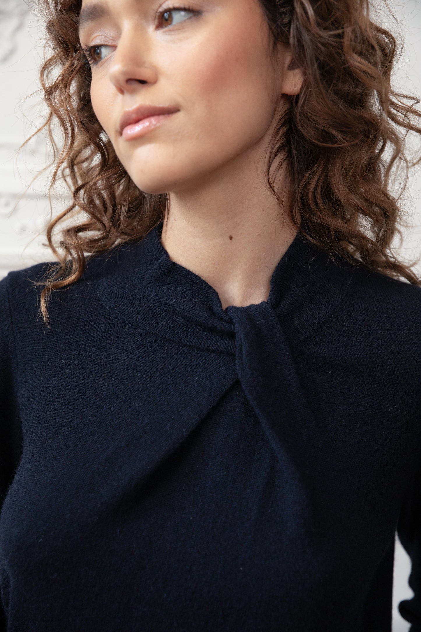 KNOTTED SWEATER NAVY