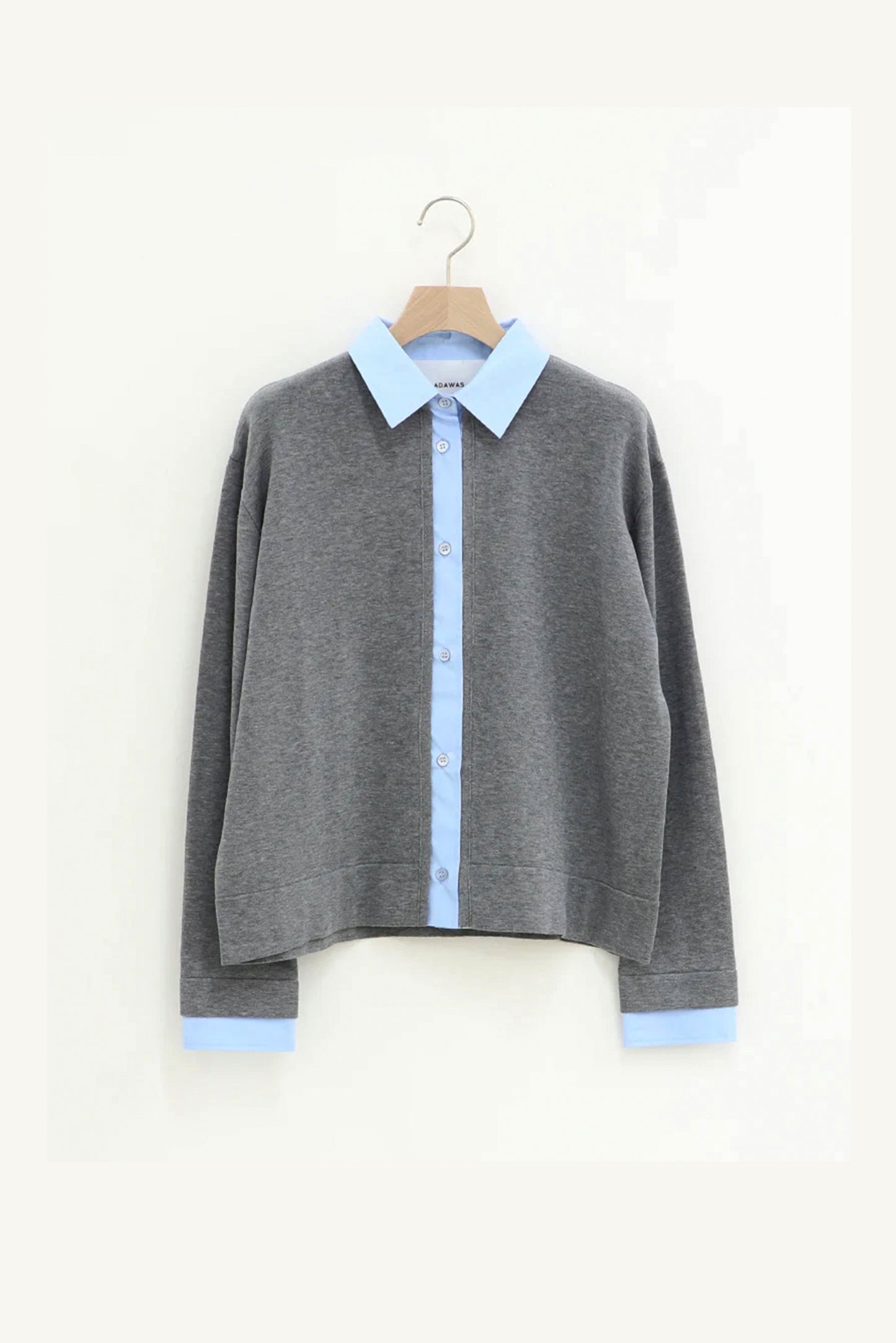 CARDIGAN TROMPE L'ŒIL GRIS