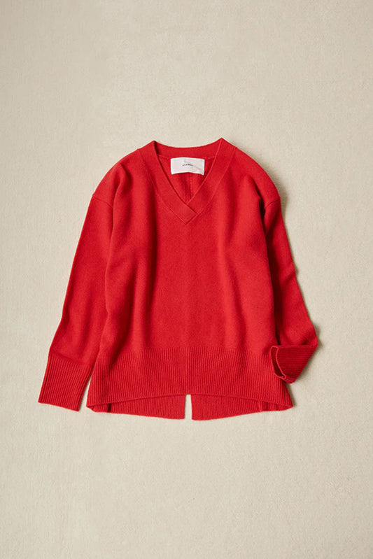PULL V OVERSIZE ROUGE