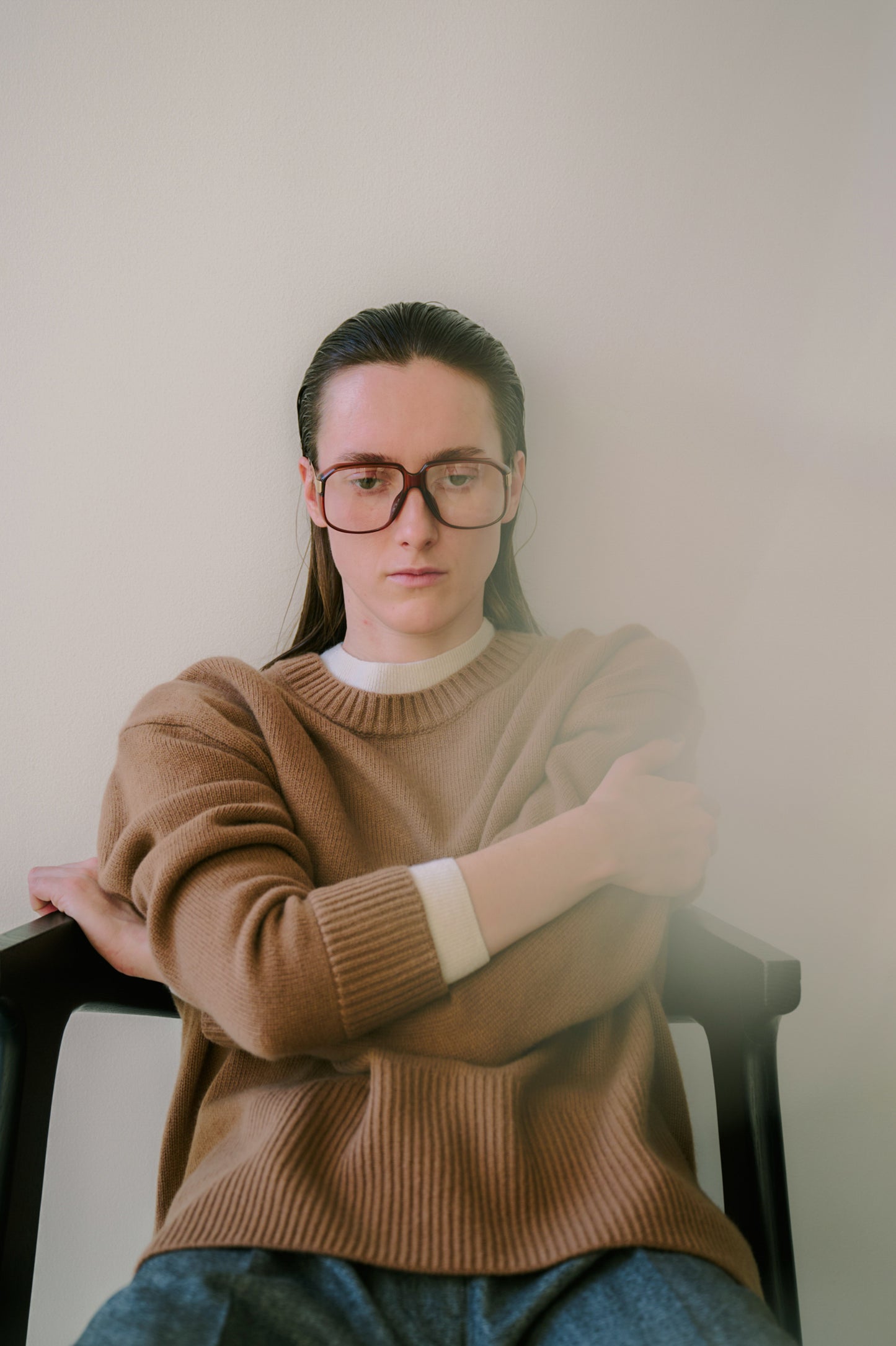 TROMPE L'ŒIL SWEATER CAMEL