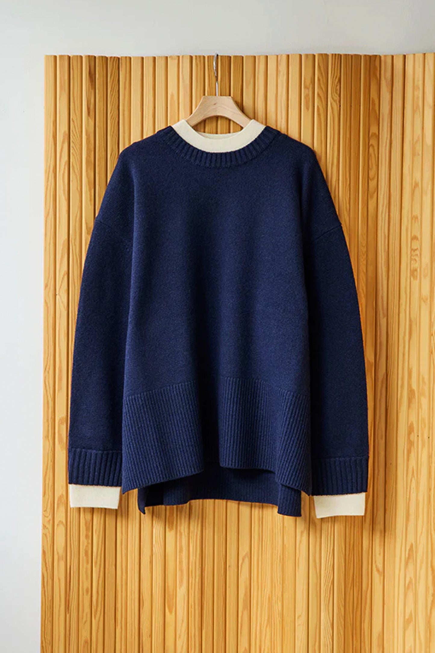 TROMPE L'ŒIL SWEATER NAVY
