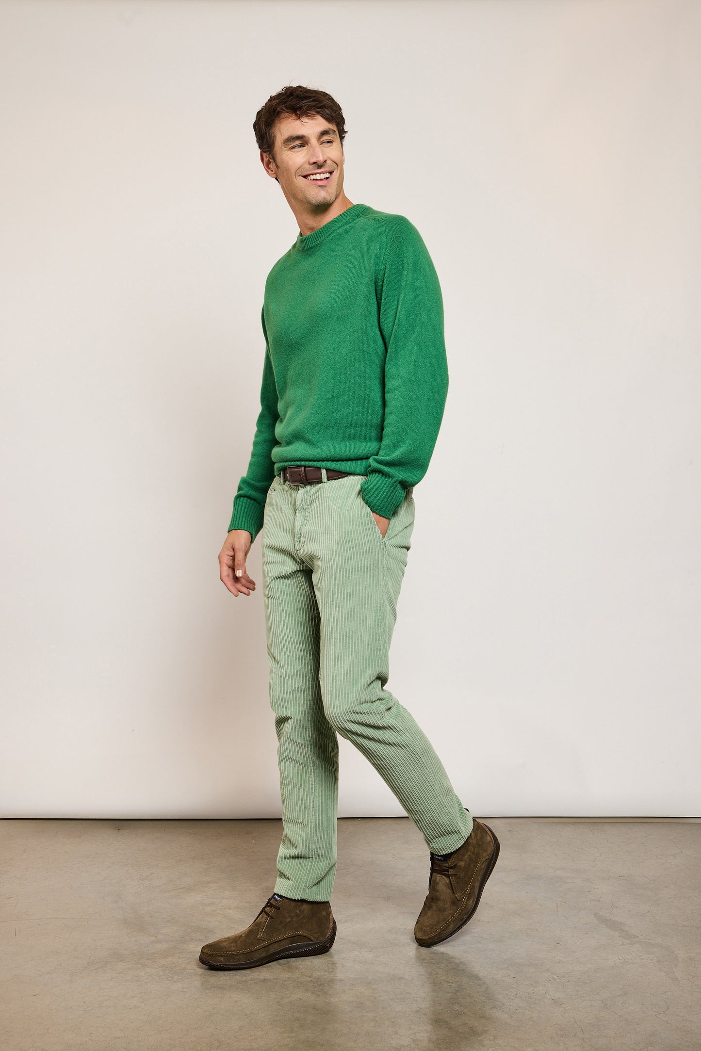 THICK CORDUROY TROUSERS PEPPERMINT