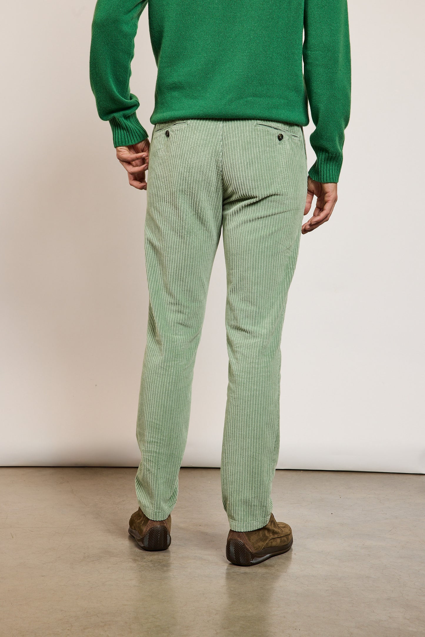 THICK CORDUROY TROUSERS PEPPERMINT