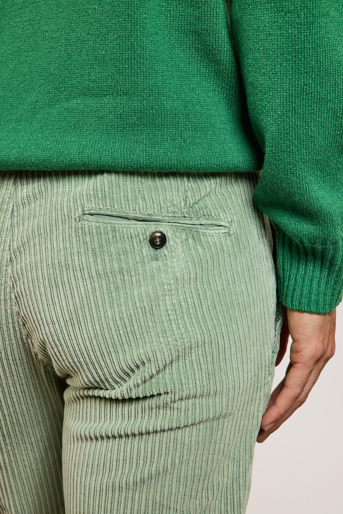 THICK CORDUROY TROUSERS PEPPERMINT
