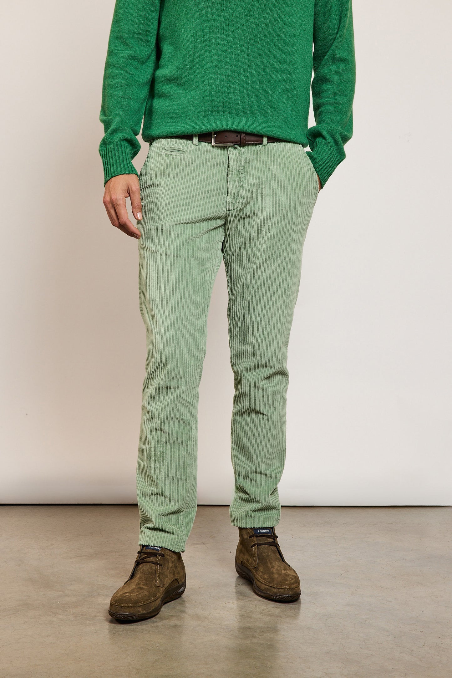 THICK CORDUROY TROUSERS PEPPERMINT