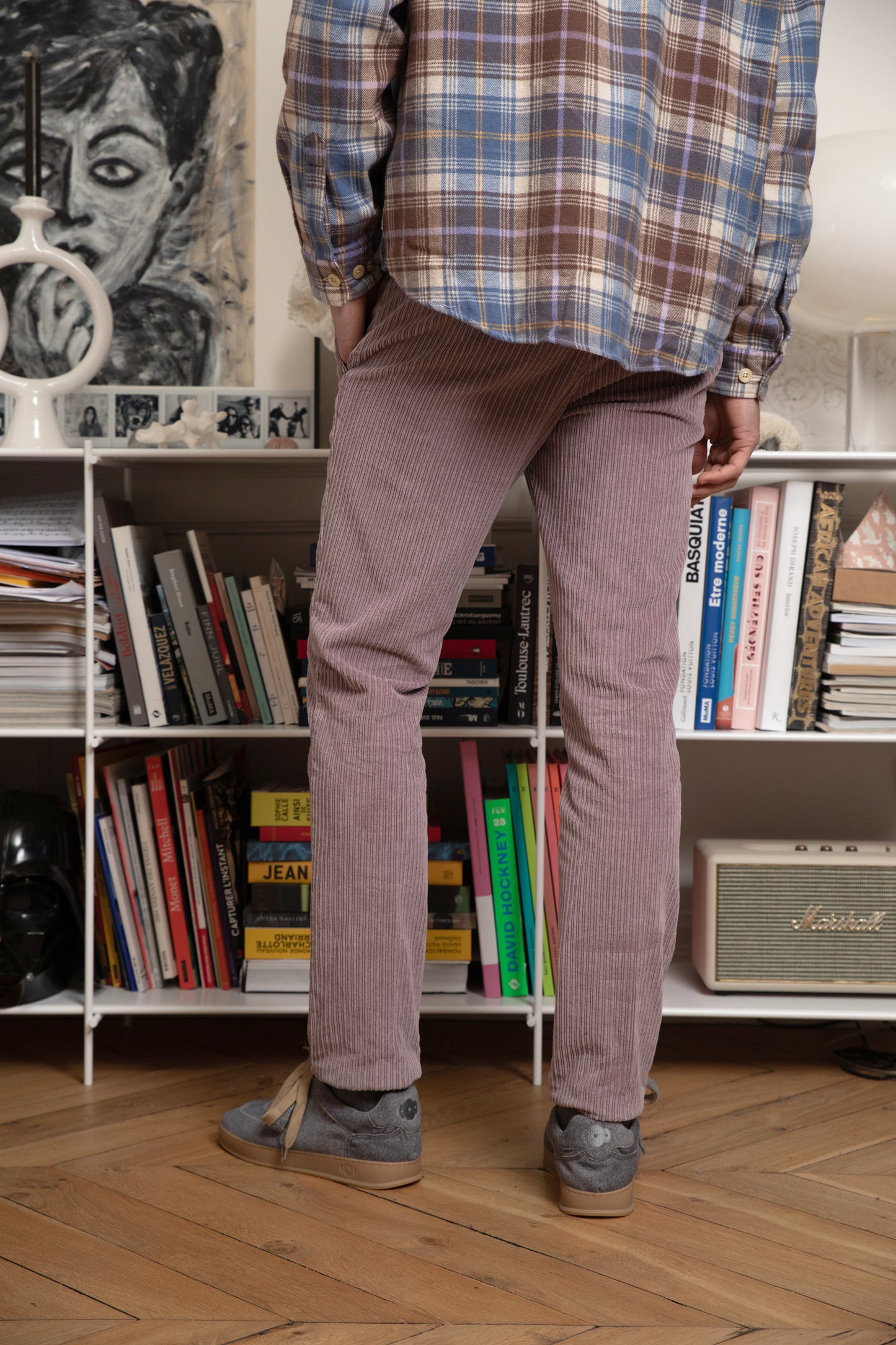 THICK CORDUROY TROUSERS OLD PINK