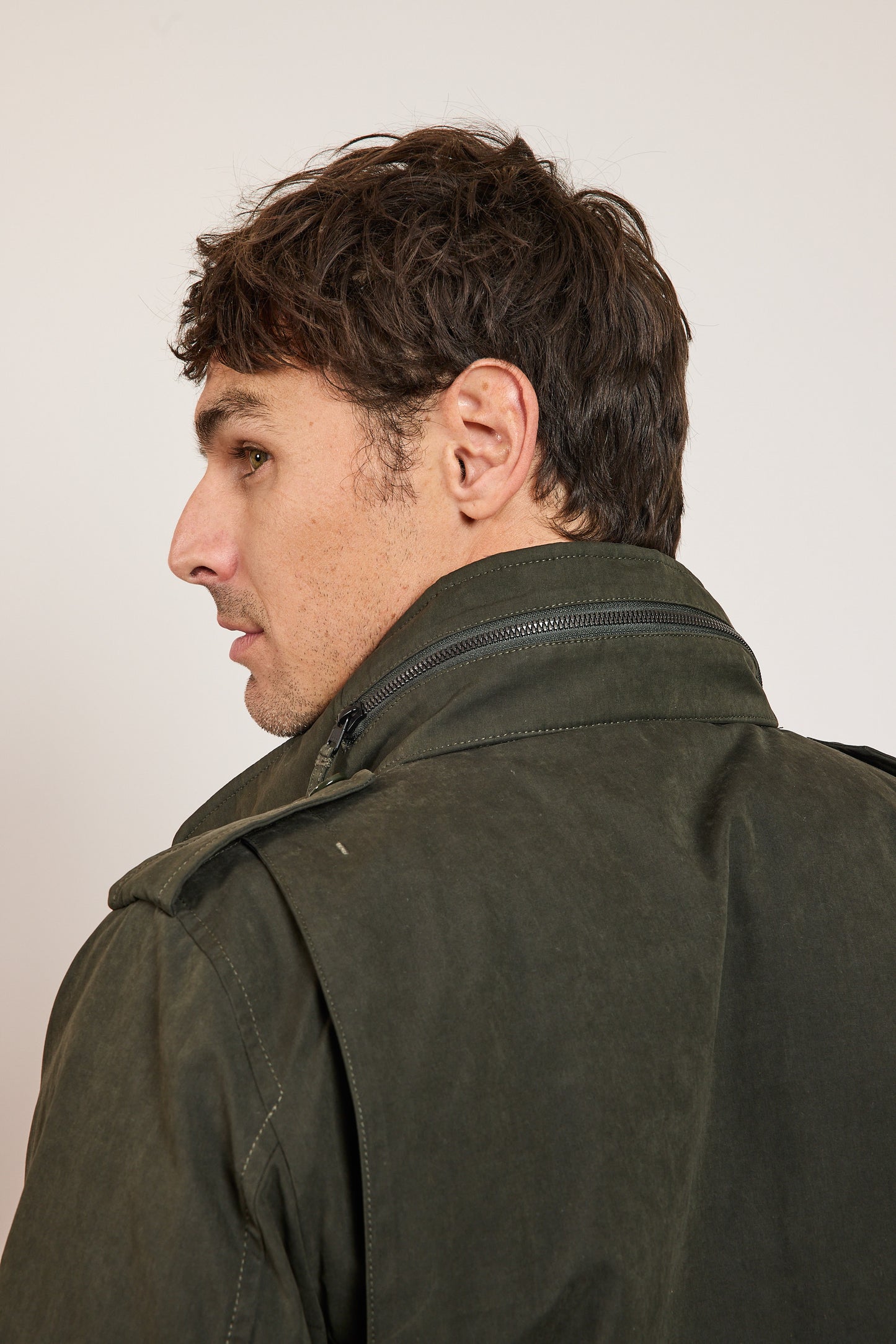 GABARDINE SAFARI JACKET KHAKI