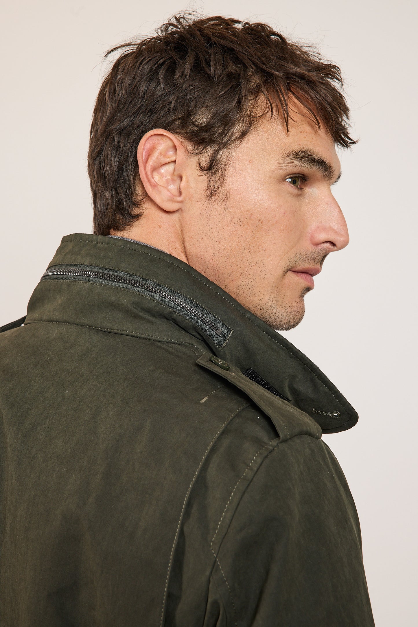 GABARDINE SAFARI JACKET KHAKI