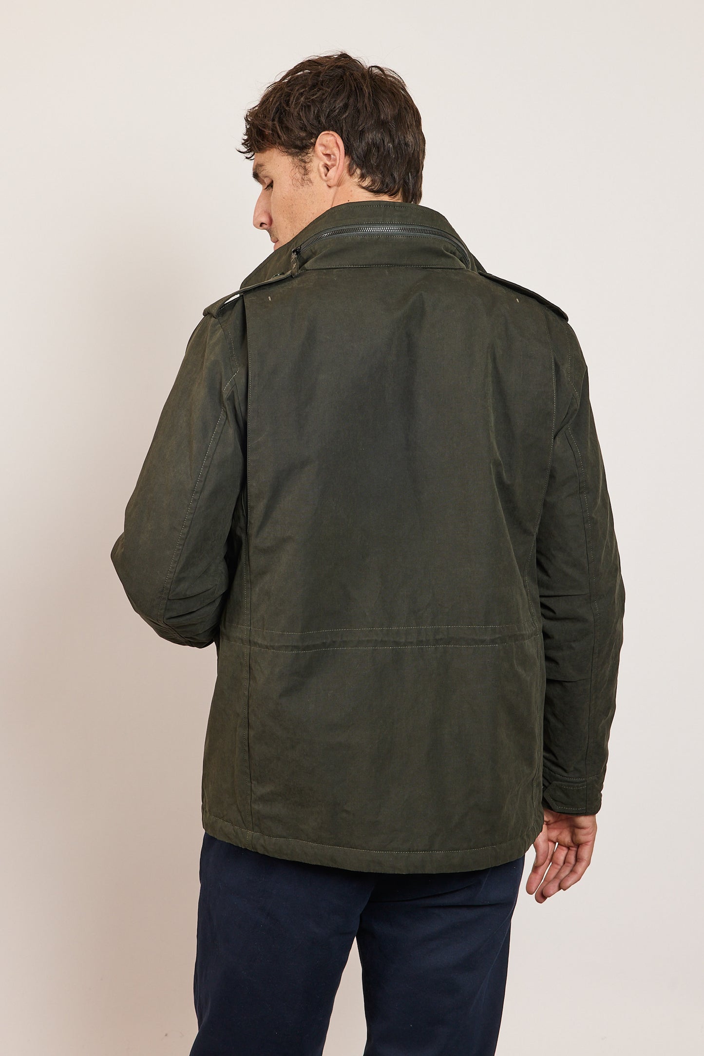 GABARDINE SAFARI JACKET KHAKI