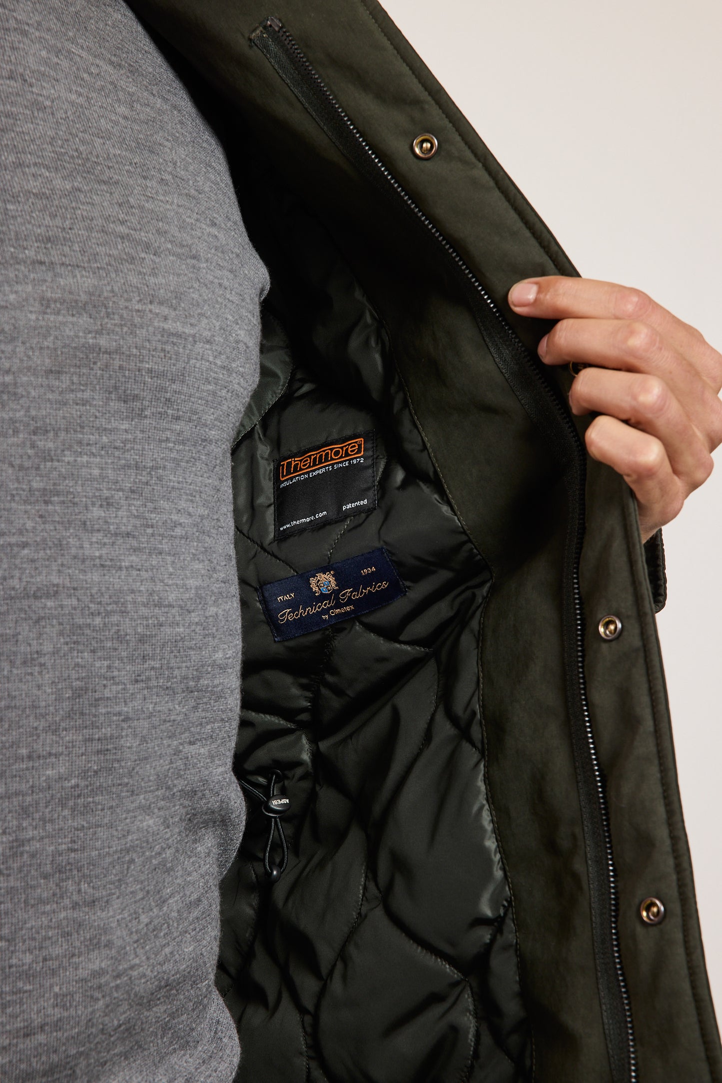 GABARDINE SAFARI JACKET KHAKI