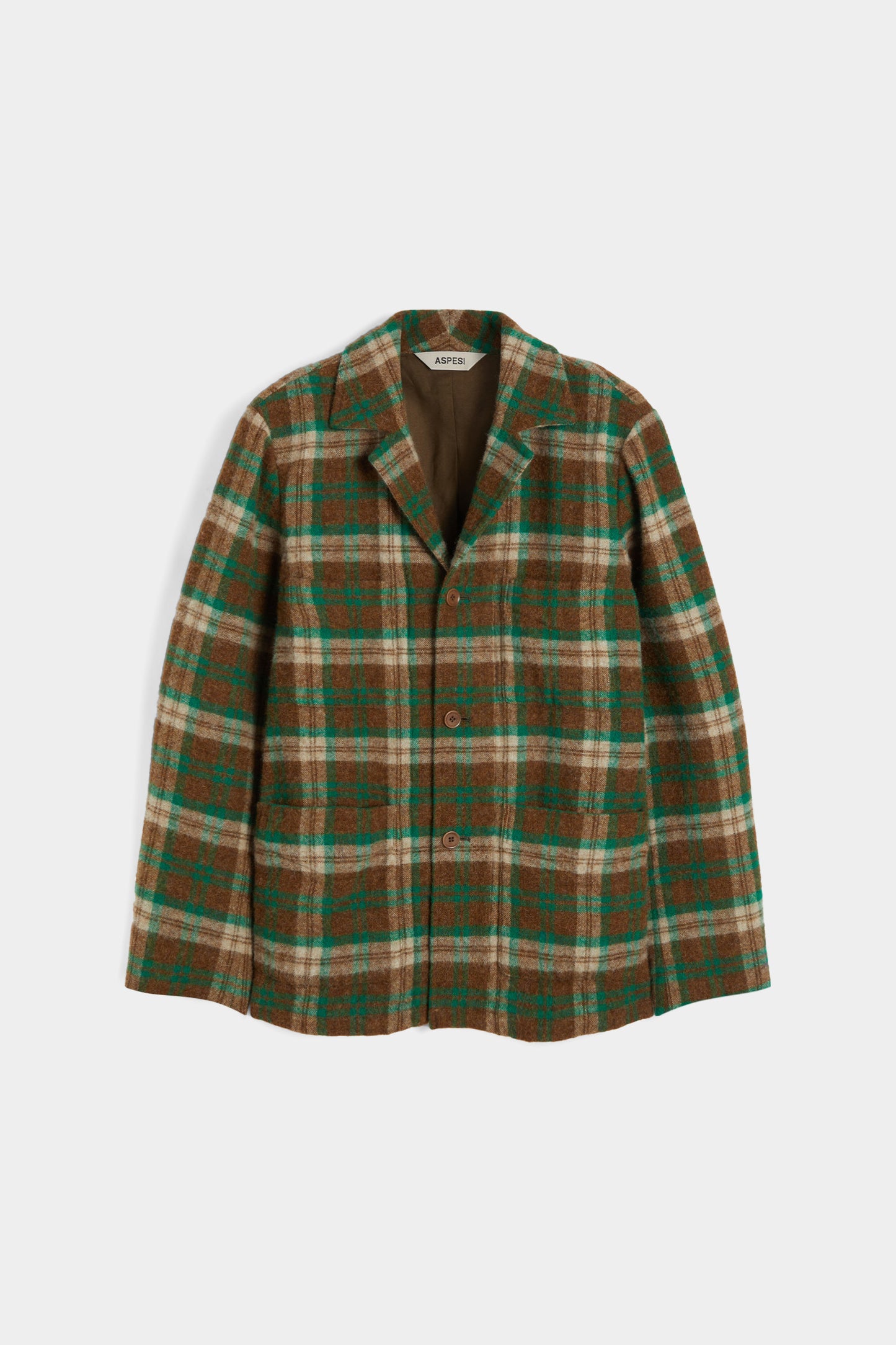 WOOL JACKET GREEN TARTAN