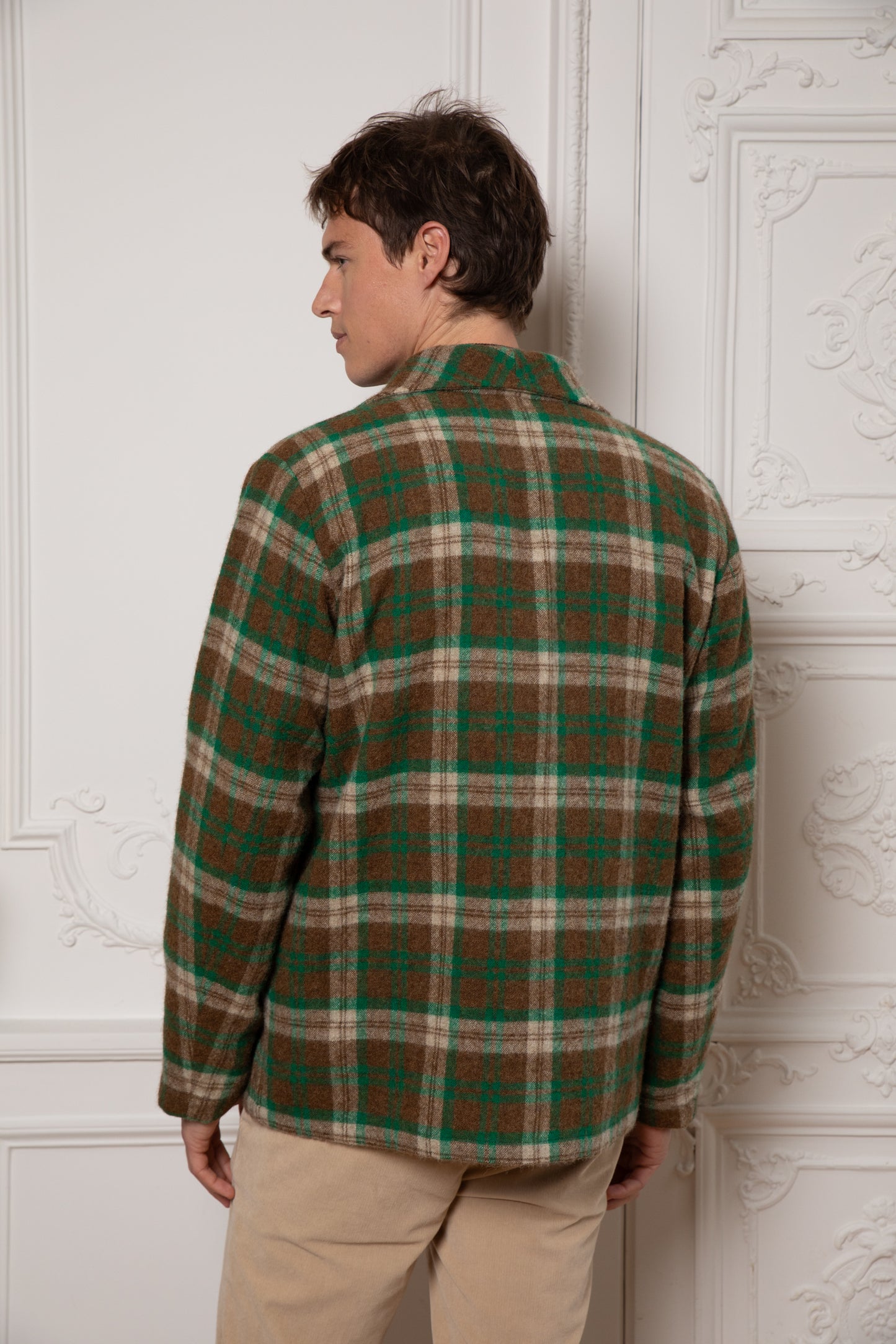 WOOL JACKET GREEN TARTAN