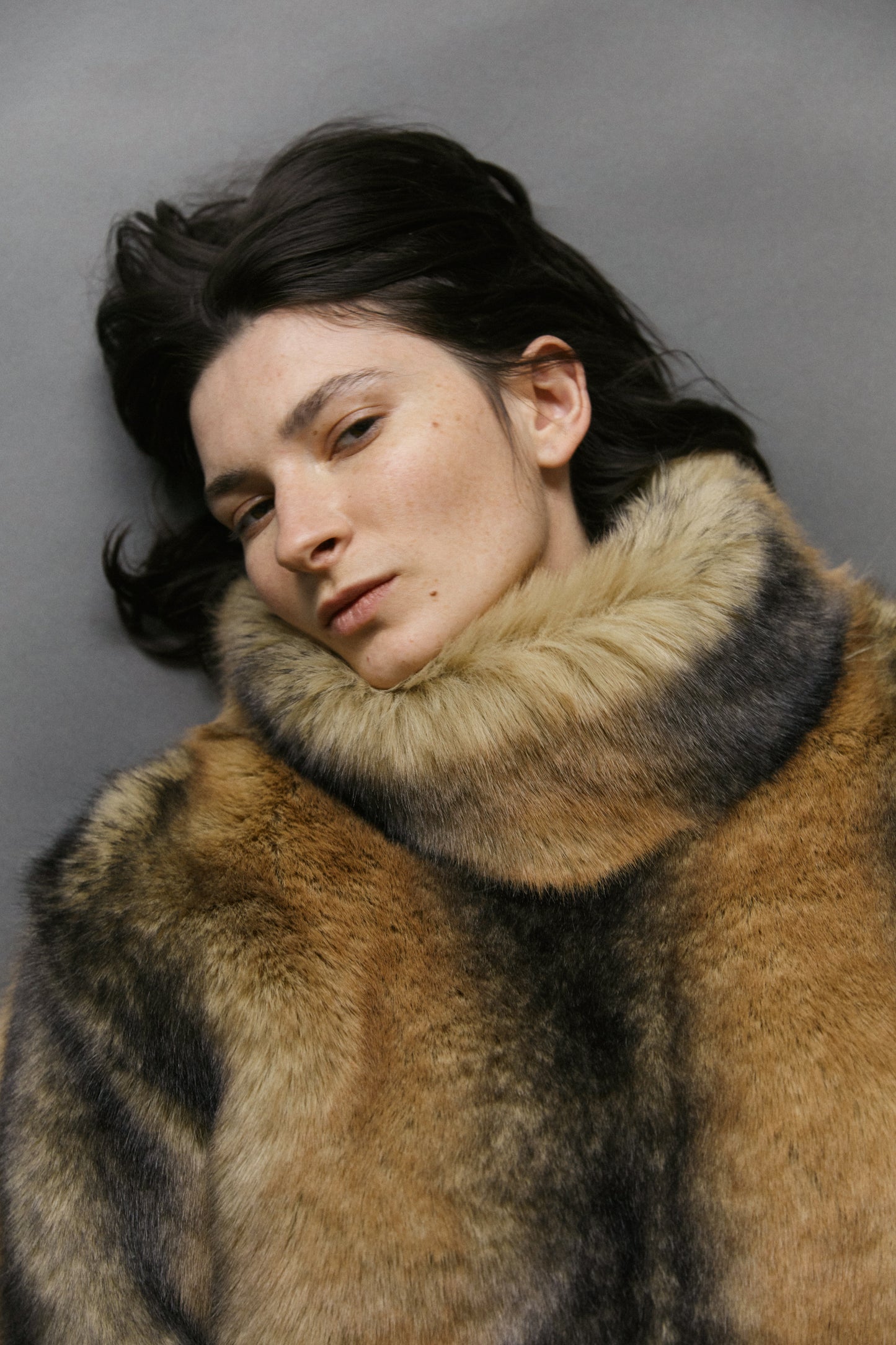 FAUX FUR SWEATSHIRT NATURAL