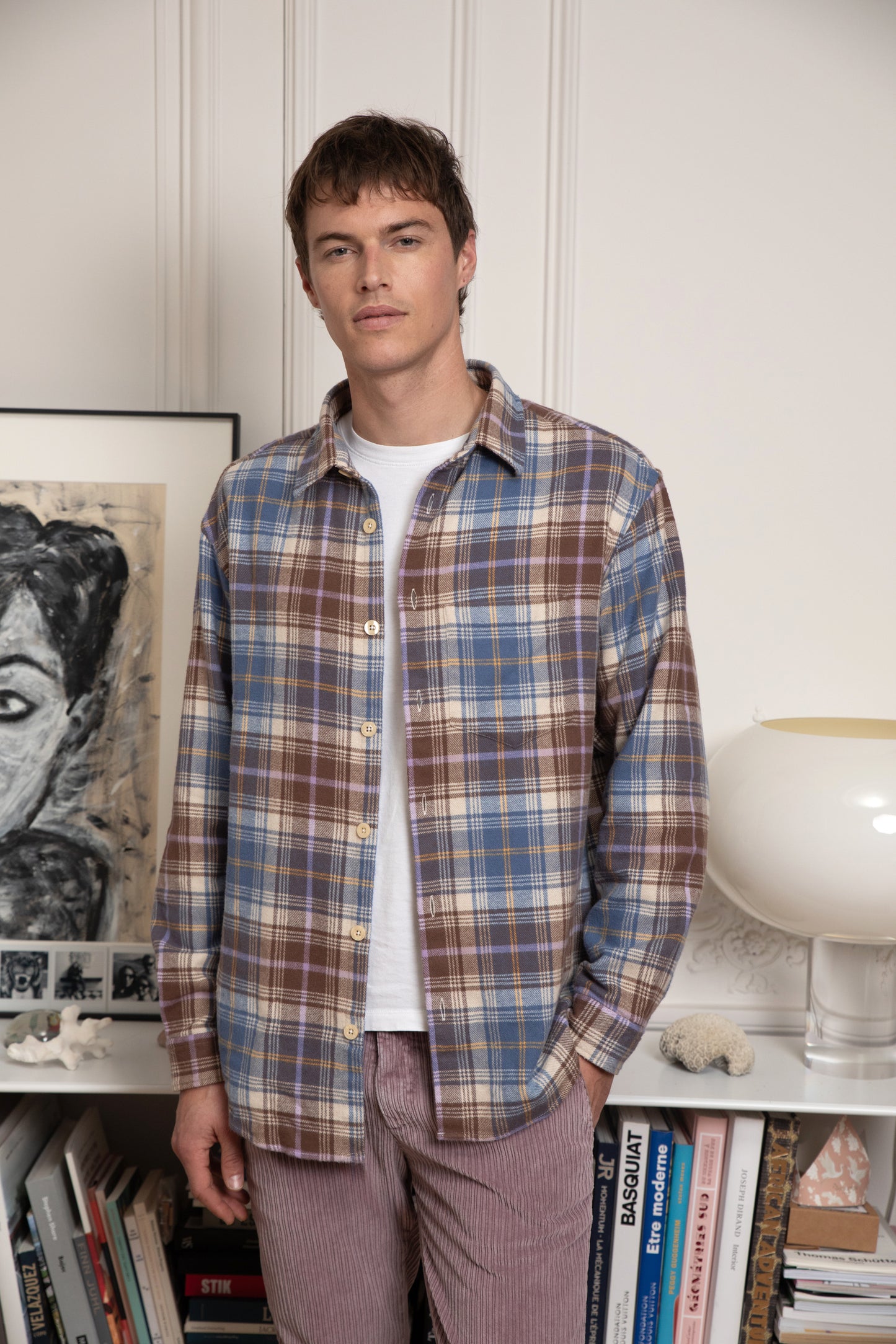 TARTAN OVERSHIRT BLU