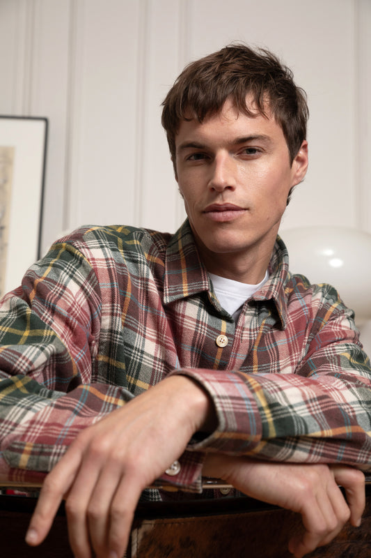 SUR CHEMISE TARTAN TARTAN FRAMBOISE