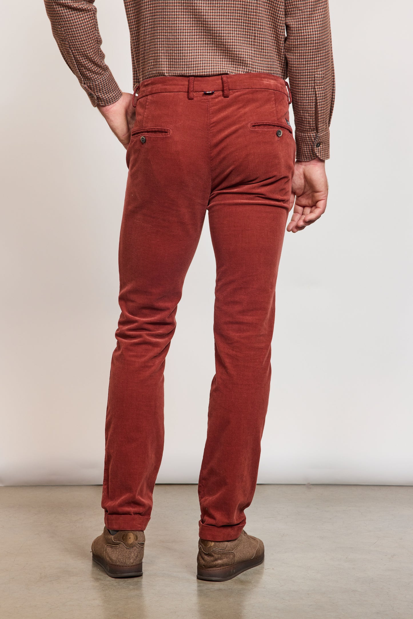 VELVET TROUSERS BURGUNDY