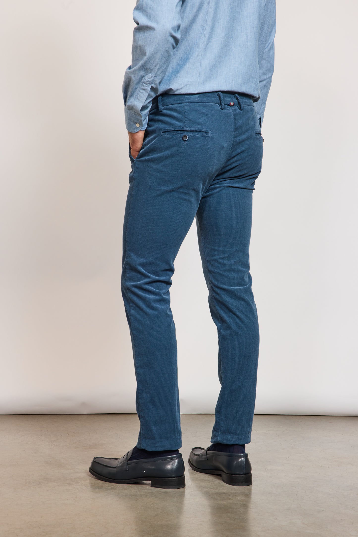 VELVET TROUSERS DENIM