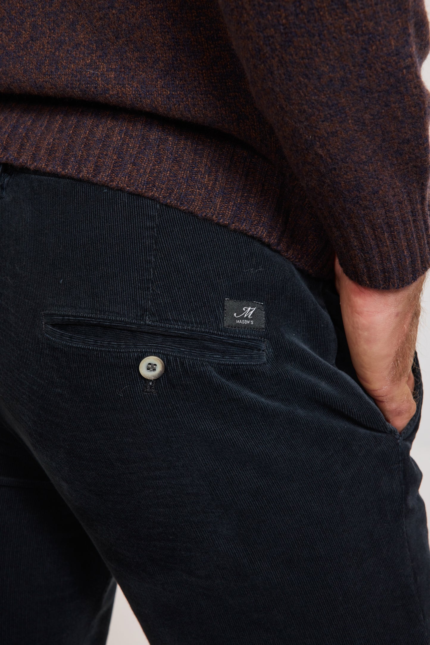 VELVET TROUSERS NAVY