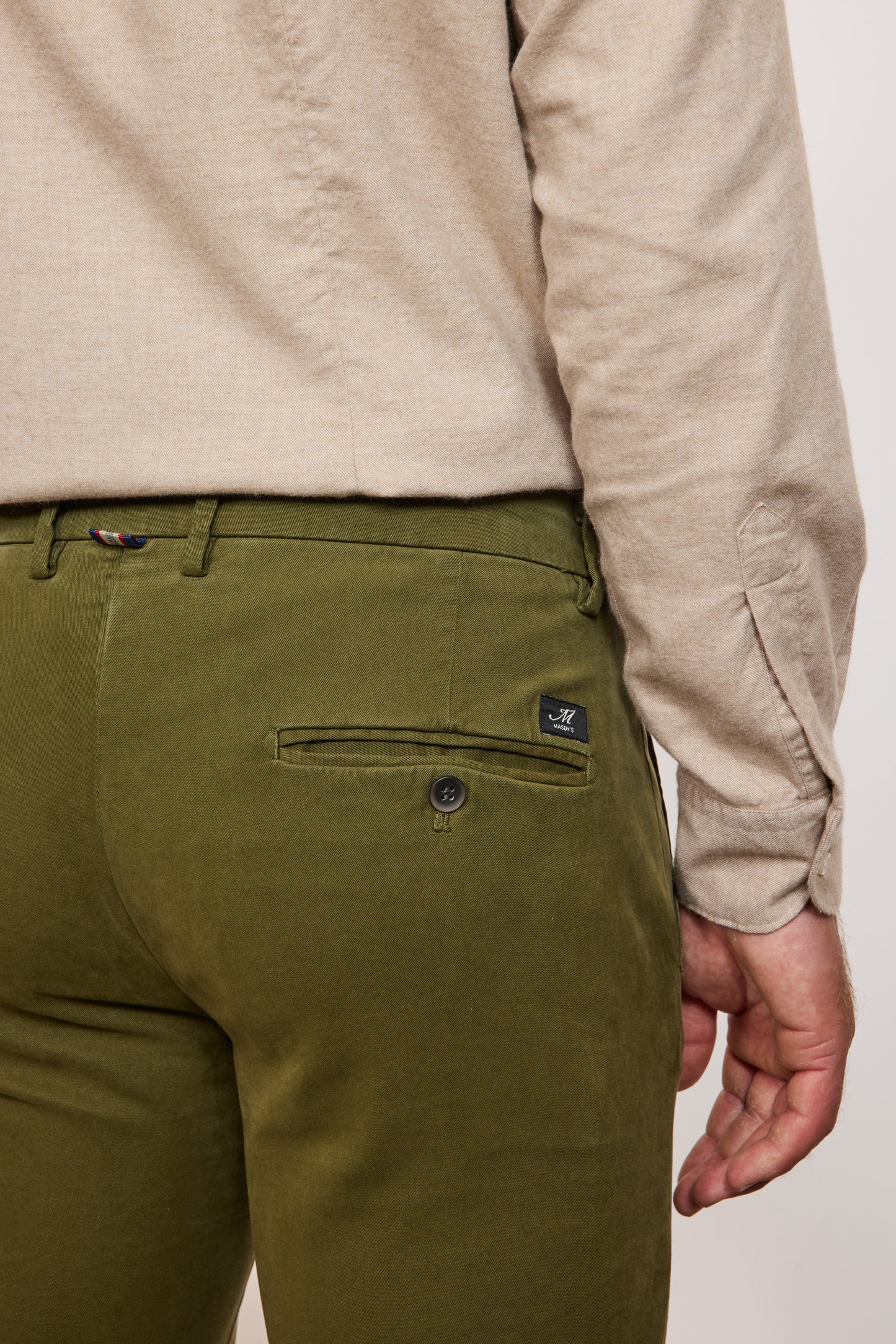 RAYON GABARDINE TROUSERS KHAKI